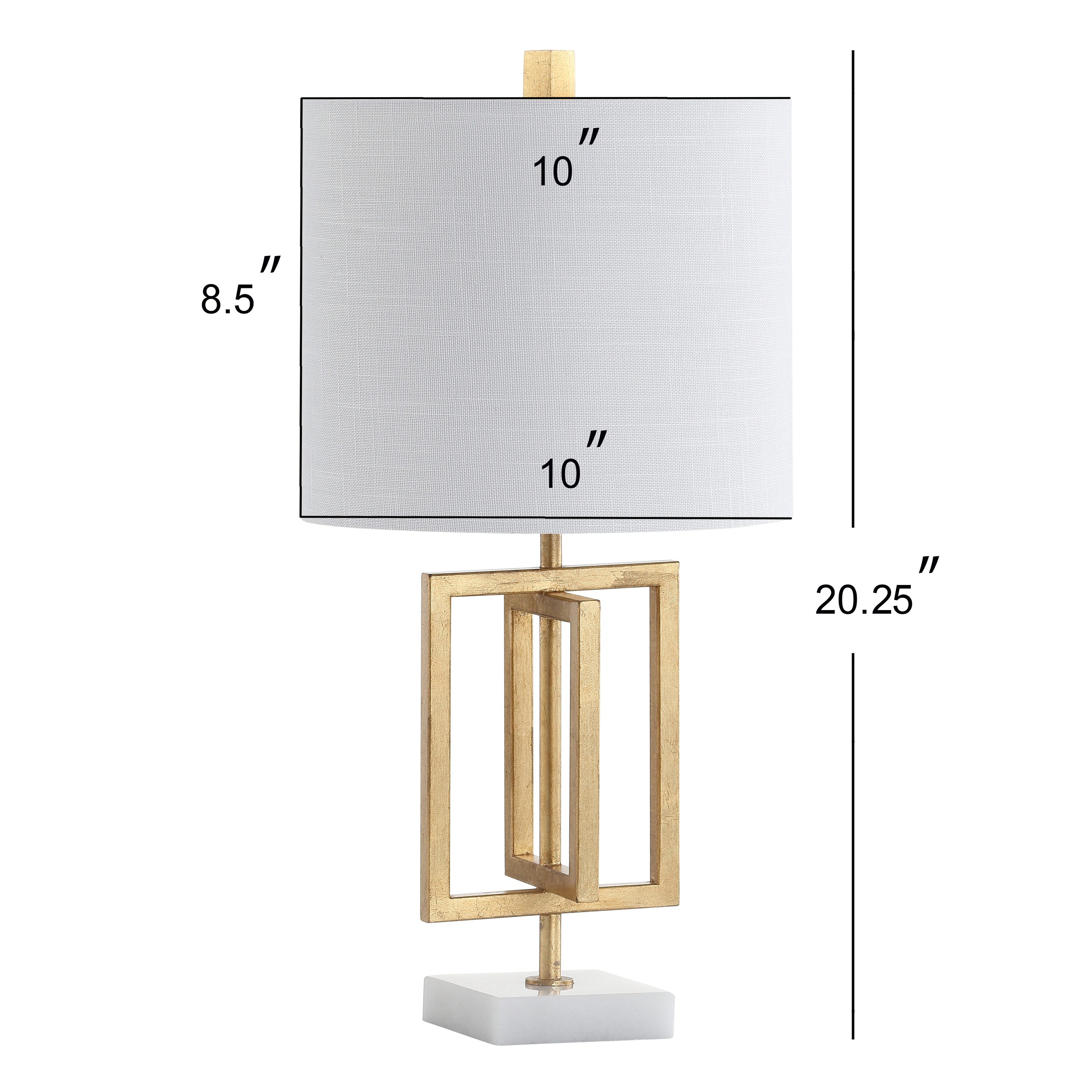 JONATHAN Y Anya Contemporary/Glam 20.25-in Gold Leaf Led, Rotary Socket ...