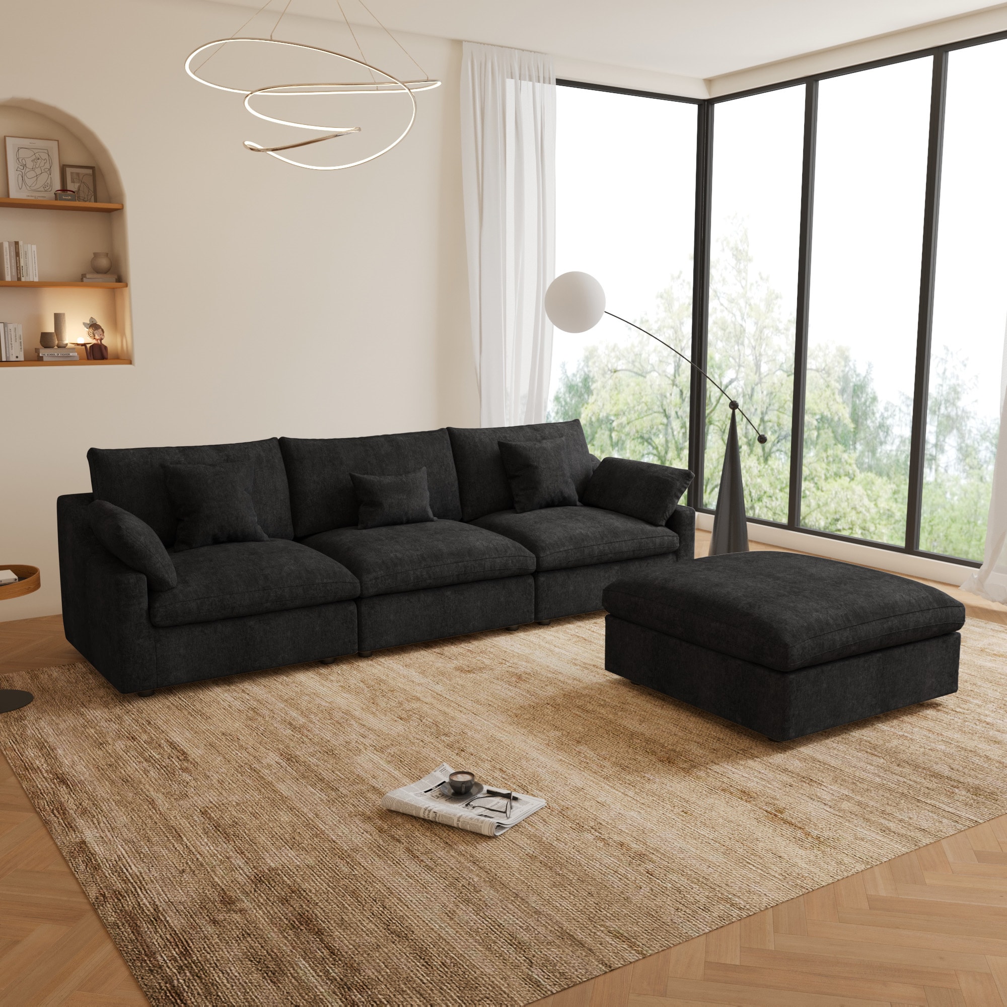 BuotiqHom DH-S3+1-140BK Sofas-Loveseats - View #2