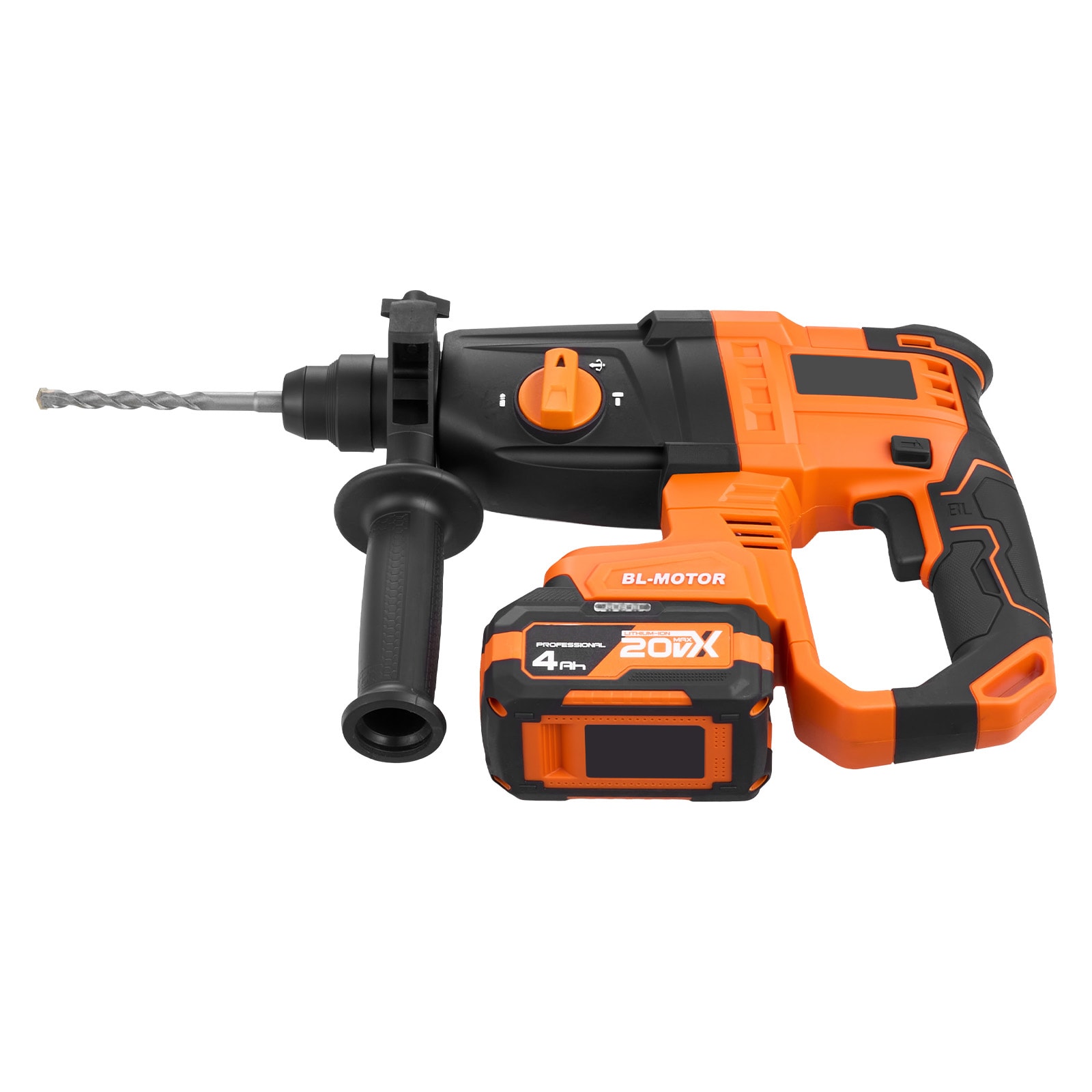 GIVIMO 20-V Cordless SDS-Plus Brushless Rotary Hammer Drill with 2.6-J Impact and 3 Bits #LW047GIVSS1158