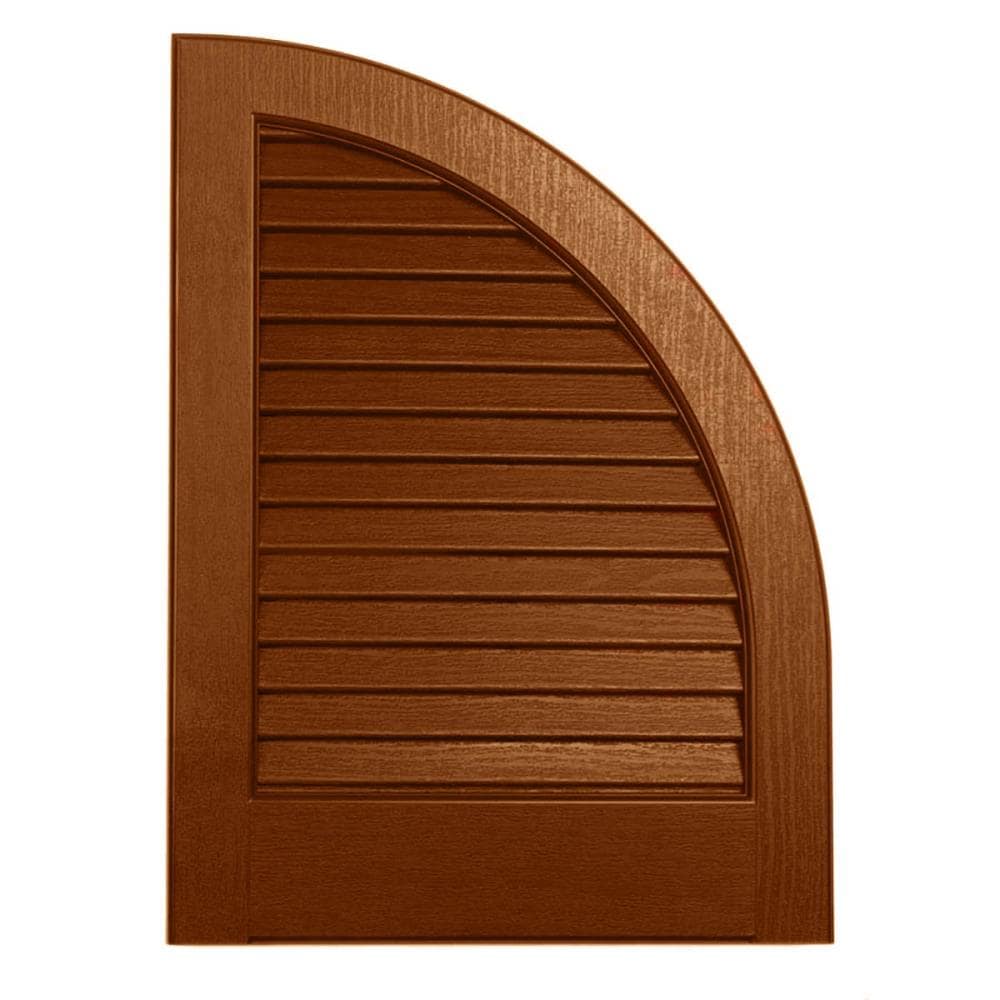 Alpha ACCLVQTRRNDCB 14.5-in W x 16.5-in H Cranberry Louvered Exterior Shutters (2-Pack)