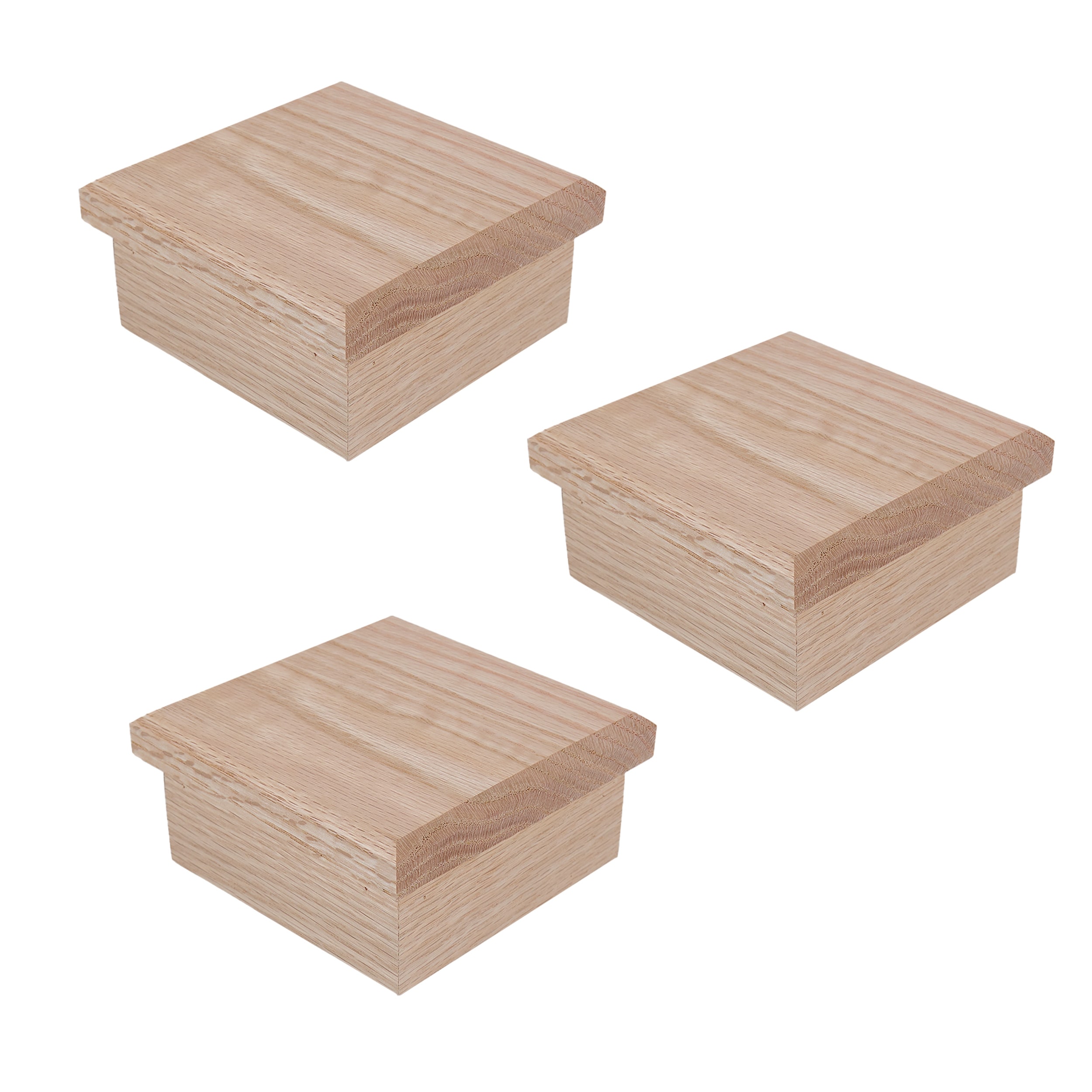 RELIABILT WGE300MAP 3-in x 3-in Unfinished Maple Stair Newel Post Cap 3 -Pack
