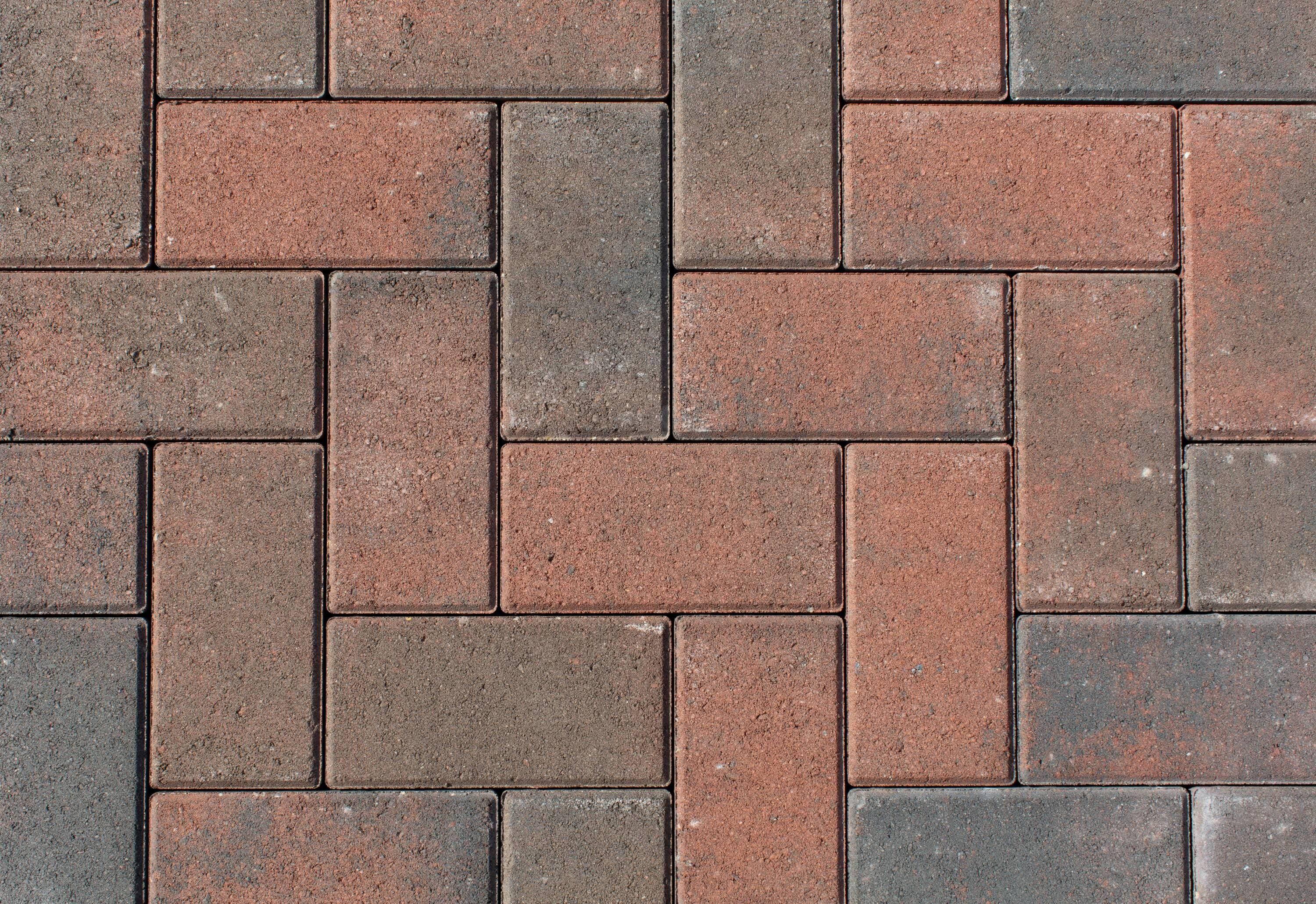 8-in L X 4-in W X 2-in H Rectangle Red/Charcoal Concrete Paver In The ...