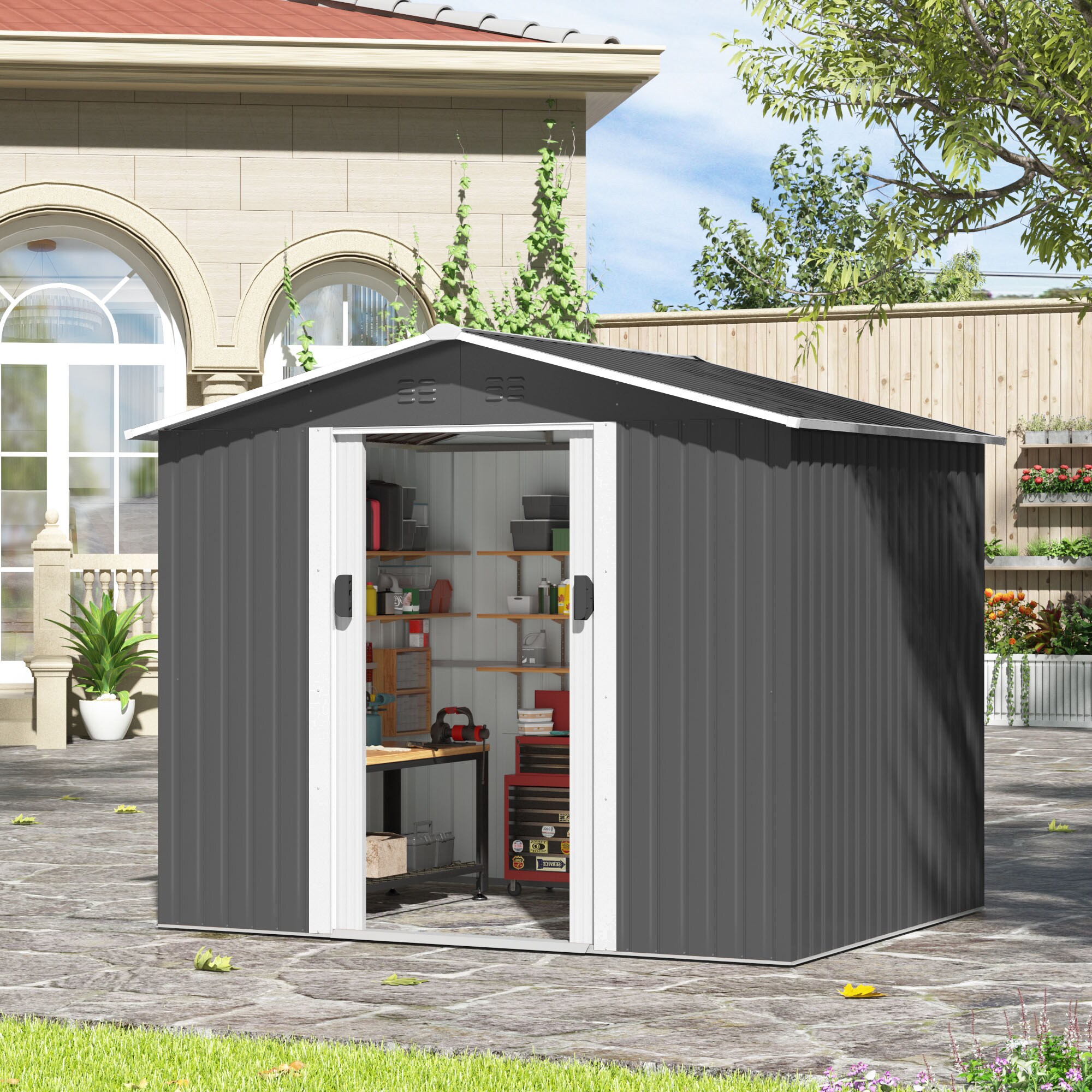 Jaxpety HG61H1324-L01 Metal-Storage-Buildings-Sheds - View #2