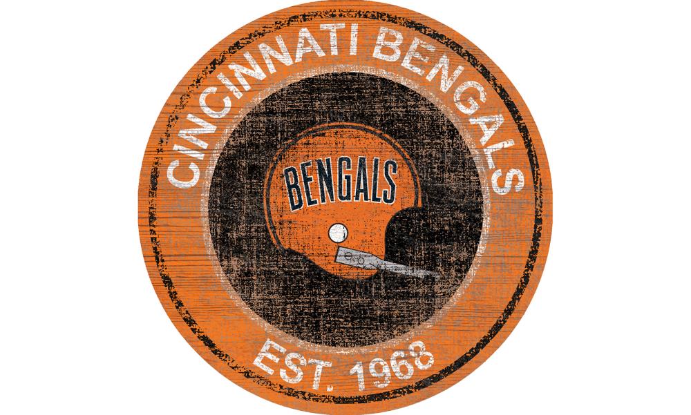 Cincinnati Bengals Retro Logo 8x8 Perfect Cut Color Decal