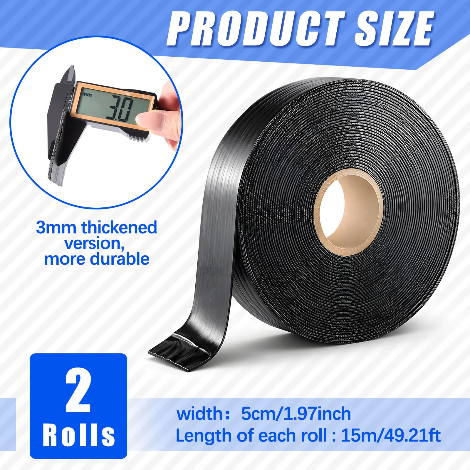 Justincity Asphalt Crack Filler Tape Two Rolls One Point One Eight Inch ...