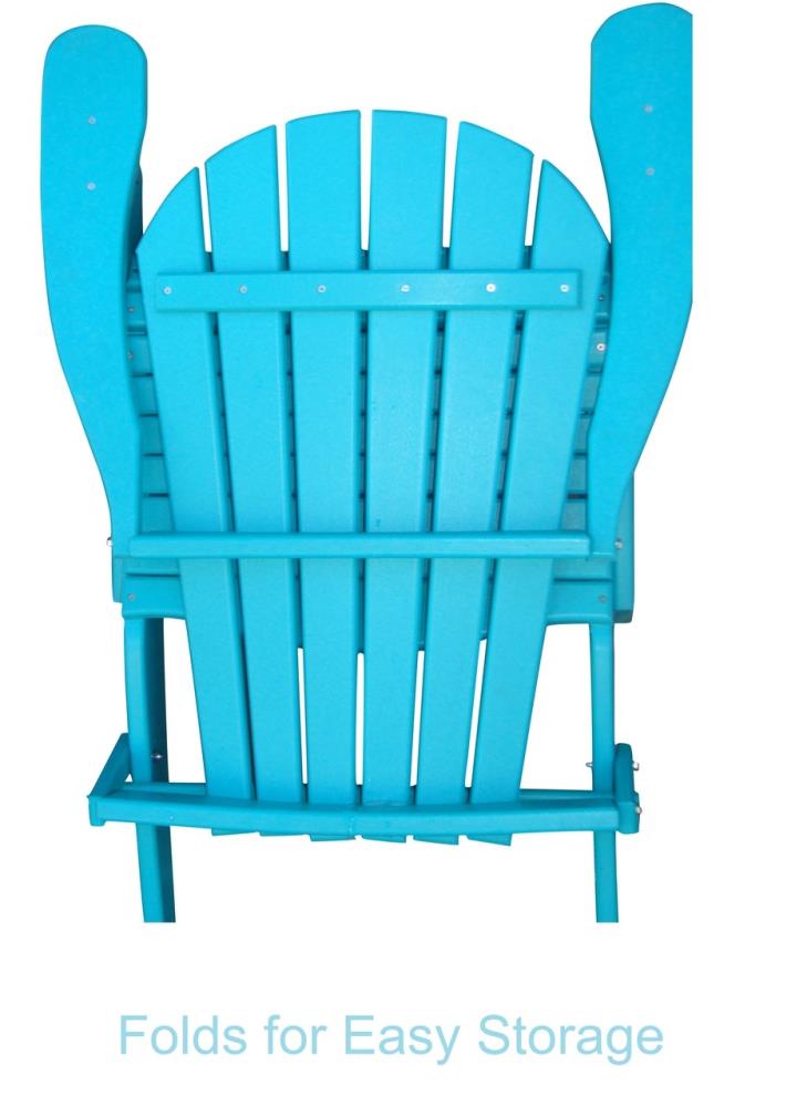 Phat Tommy Teal Plastic Frame Stationary Adirondack Chair(s) with Slat ...