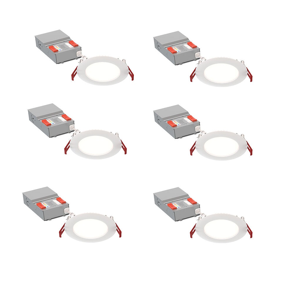 Juno Lighting Wf4 Alo19 Sww5 90Cri Cp6 M2 Contractor Select 6-Pack Led Canless Recessed