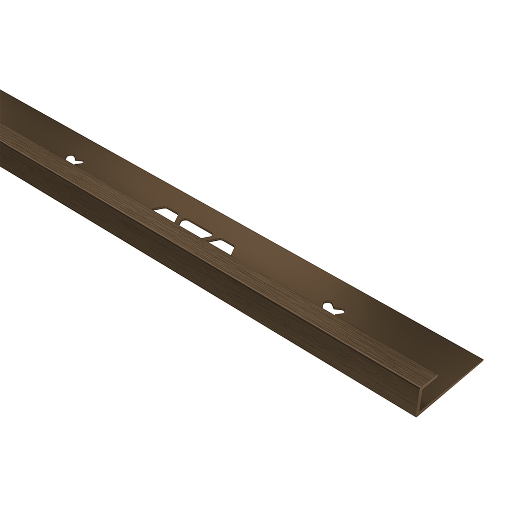 Schluter Systems VPS40ABGB Vinpro-S Brushed antique bronze 0.156-in T x 0.156-in W x 98.5-in L Anodized aluminum Floor transition strip