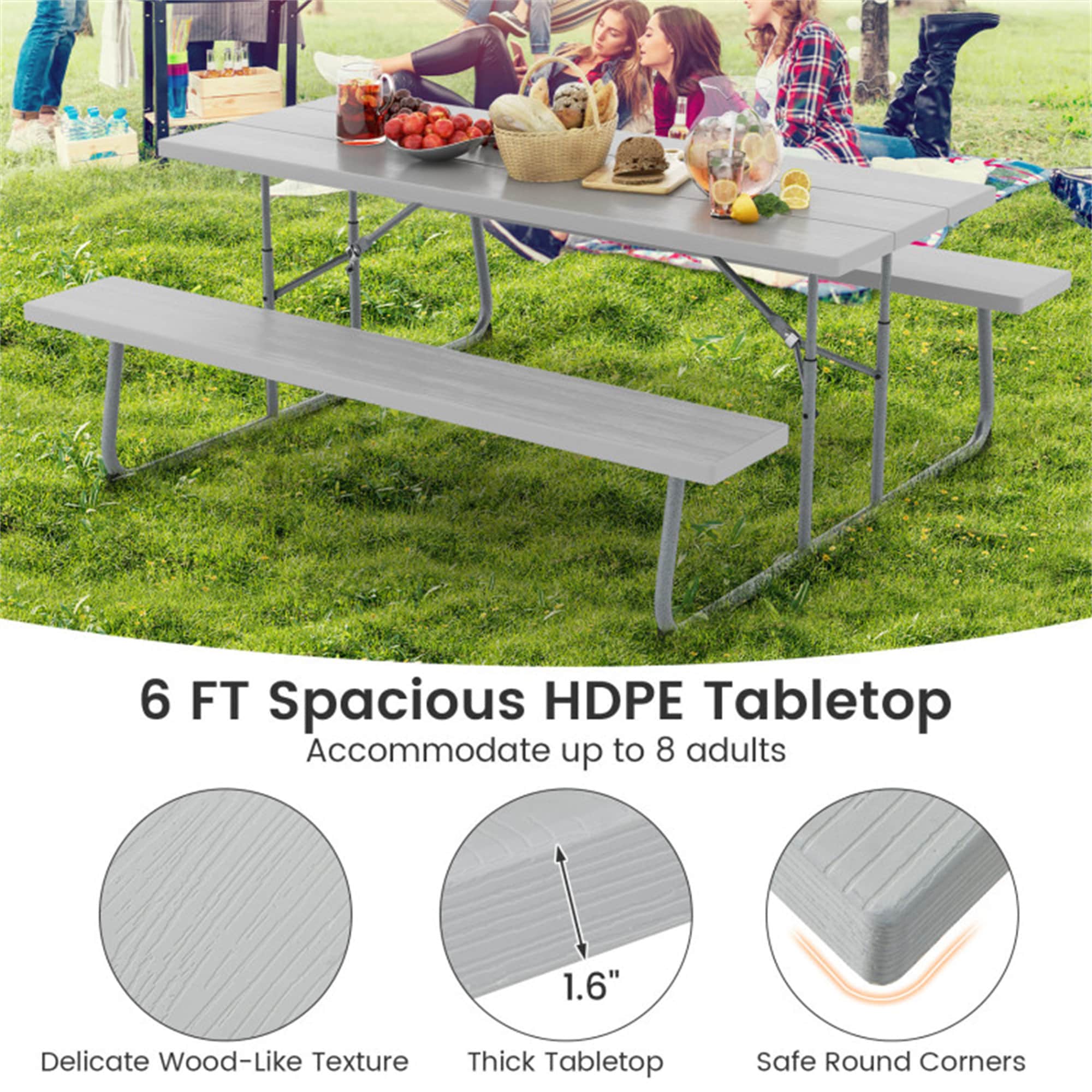 BABOOM BOM-1267GR+-CO Picnic-Tables - View #7