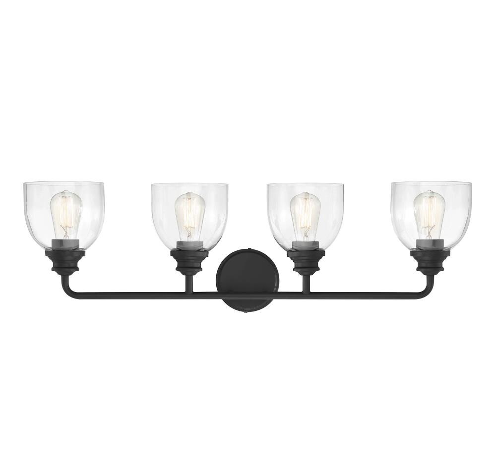  LW-SH609567 4-Light Black Transitional Vanity Light