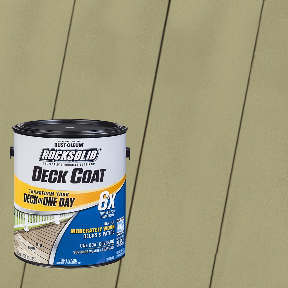 Rust-Oleum 319653T RockSolid 6X Deck Coat Pre-Tinted Putty Solid Exterior Wood Stain and Sealer in One ( 1-gallon )
