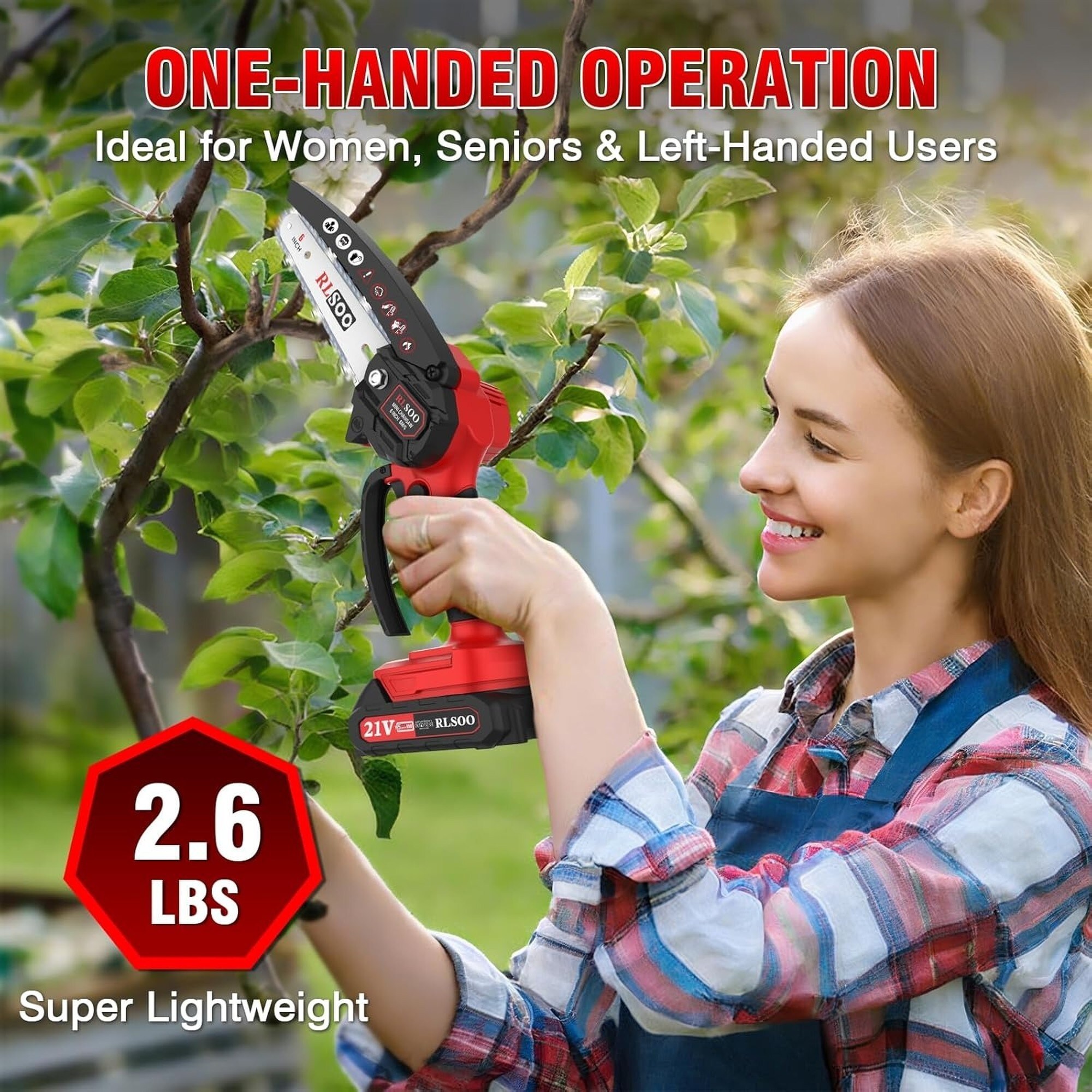 Angel Sar L2MJA526CMI22 Cordless-Chainsaw - View #2