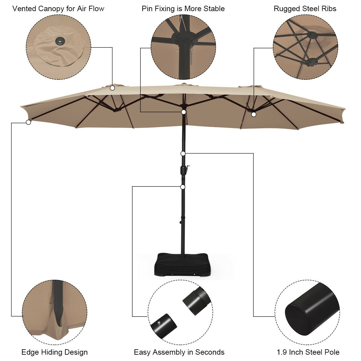 Clihome CWCH-OP70097BE Umbrellas-2 - View #6