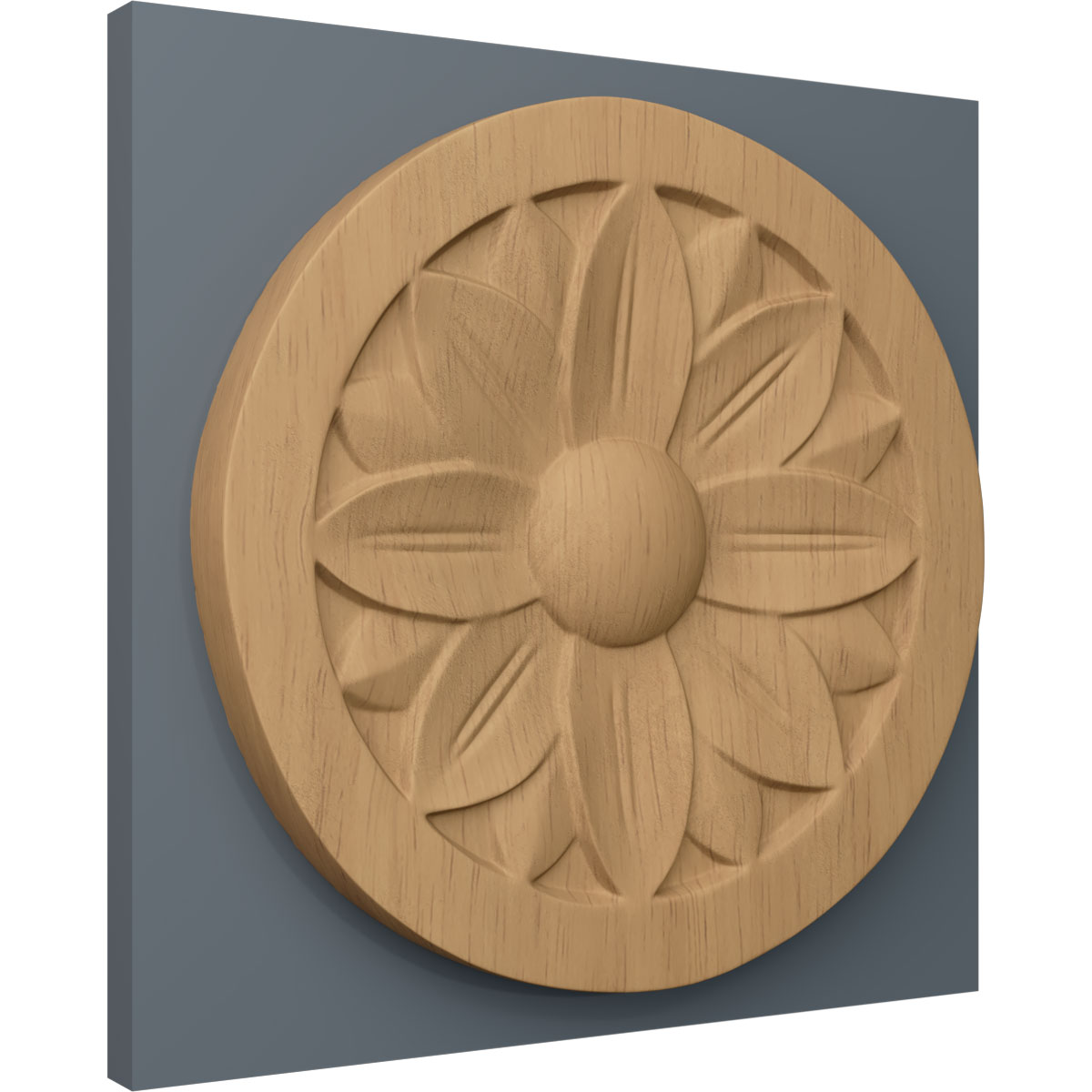 2 3/4" Unfinished Rubberwood Round Rosette