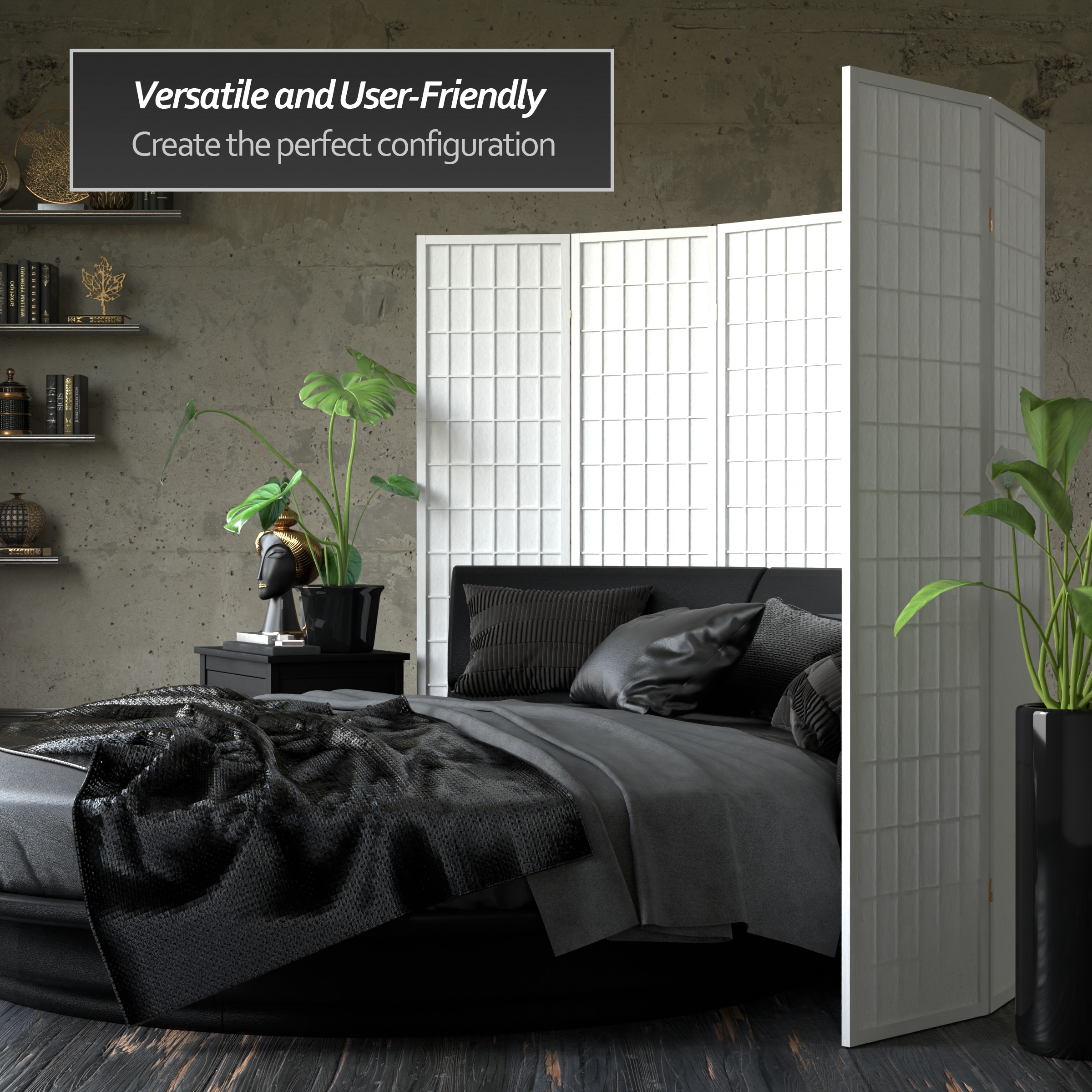Oriental Furniture SSCWP-8P-WHT Indoor-Privacy-Screens - View #6