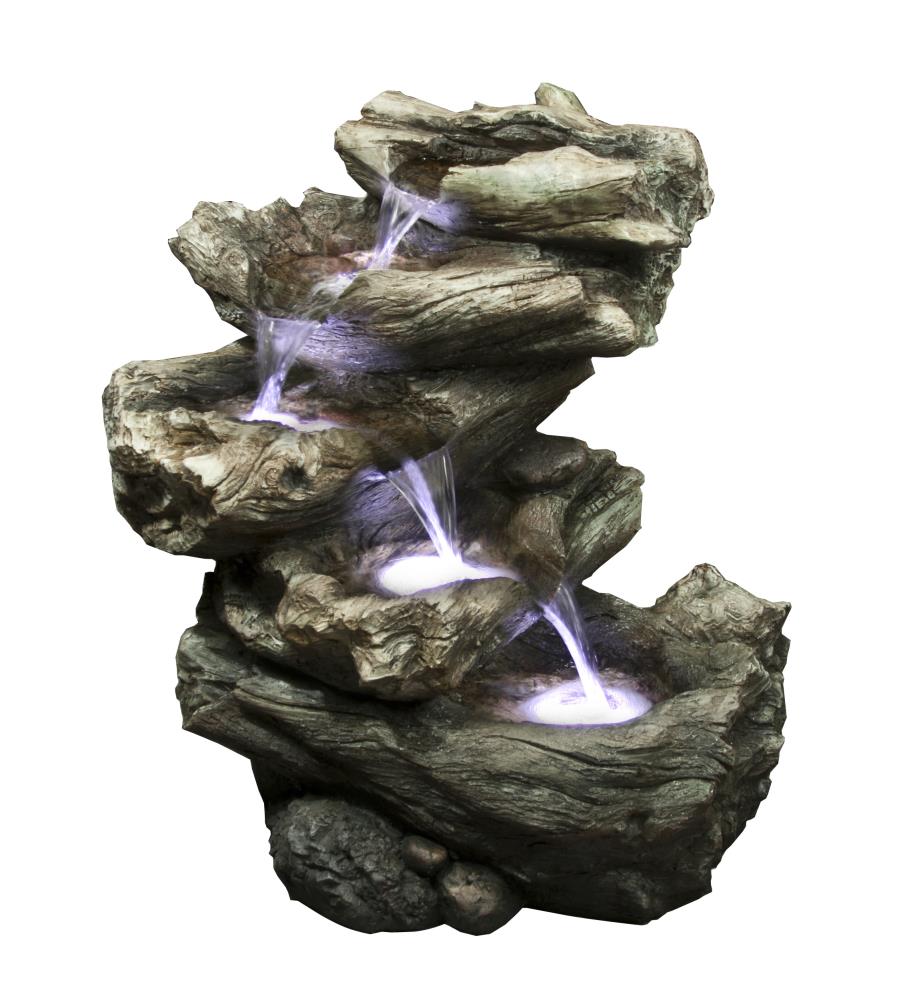 Hi-Line Gift 79505 22-in H Resin Tiered Outdoor Fountain Pump Included