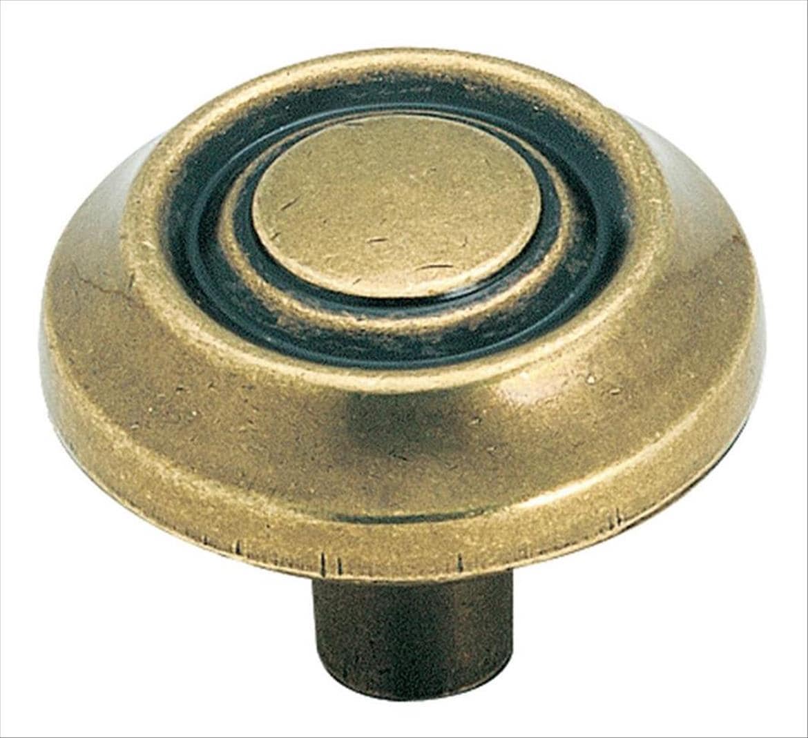 Amerock Traditional Classic 1-3/16 in. Burnished Brass Round