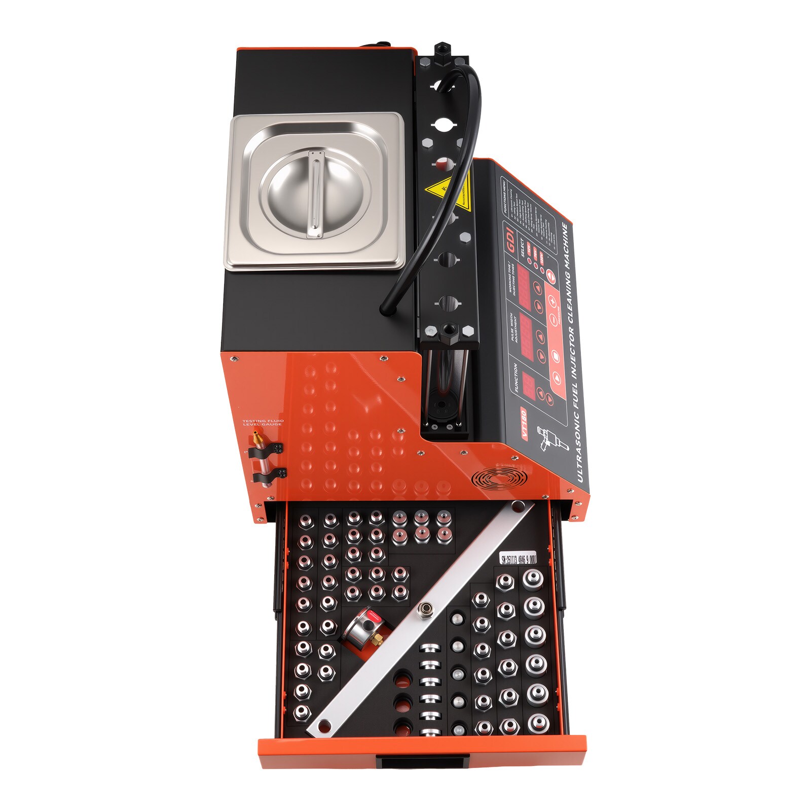 VEVOR Fuel Injector Cleaner Tester 9 Test Modes 6-Cylinder 28kHz ...
