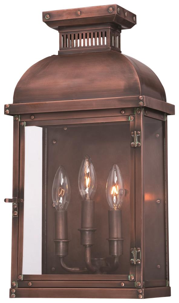 Minka Lavery Copperton 3-Light 18.5-in Manhattan Copper Outdoor Wall ...