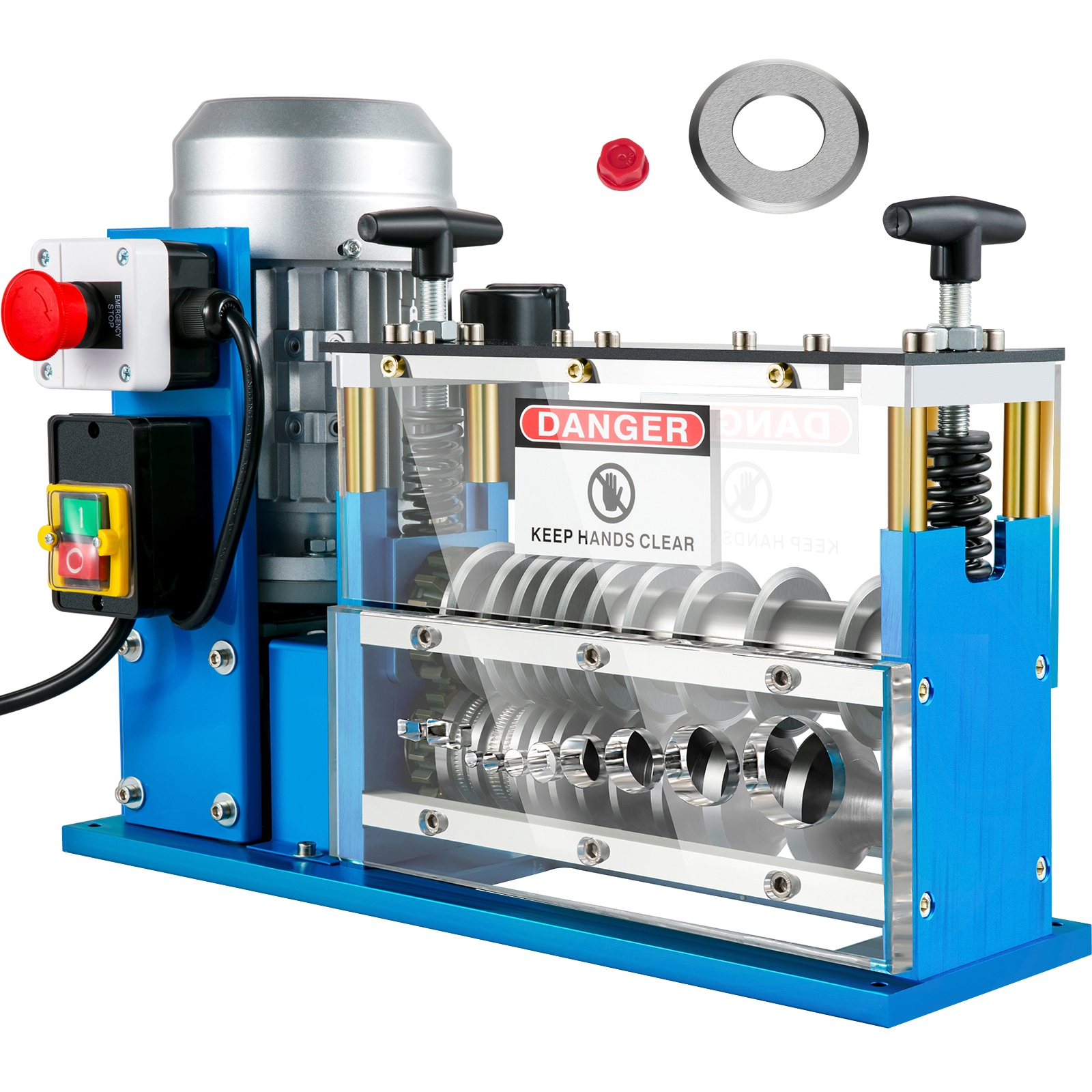 Tinyhomie Cable Wire Stripping Machine 0.06 inch -1.5 inch Portable Powered Wire Stripper Machine 11 Channels 10 Blades Automatic Wire Stripping Tool 75ft/minute for Recycling Copper Wire