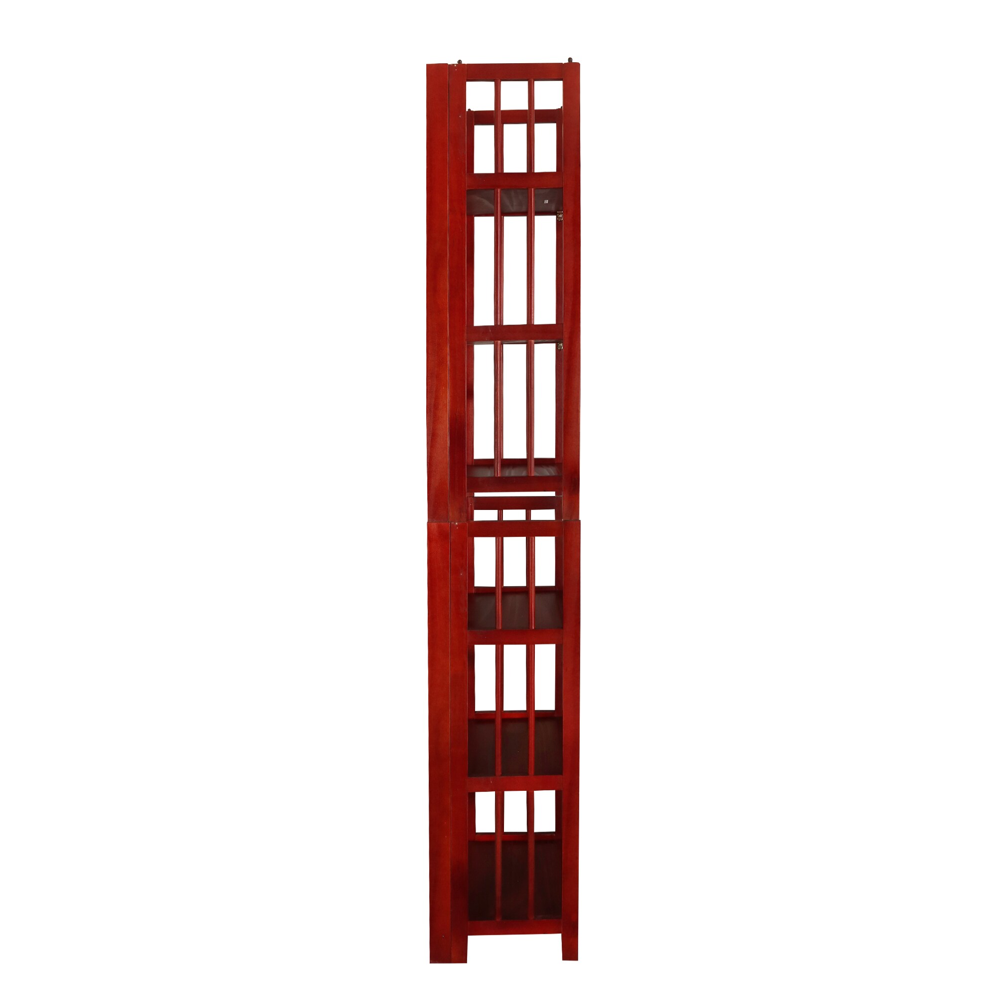 Casual Home Mahogany Solid Wood 14" Foldable 3-Shelf Bookcase