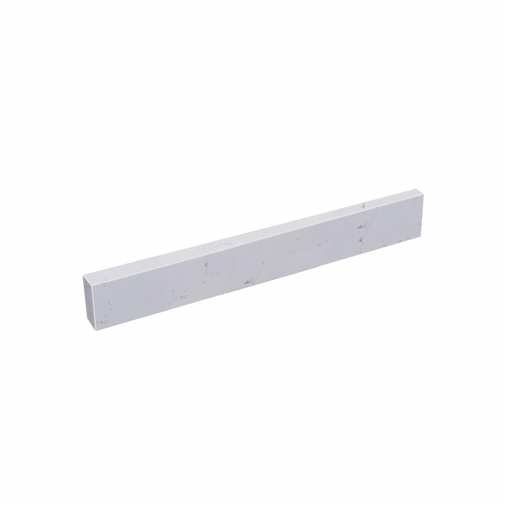 EQLOO 21x4 Inch Engineered Stone Sidesplash for Bathroom Vanity Sink Top in Carrara White