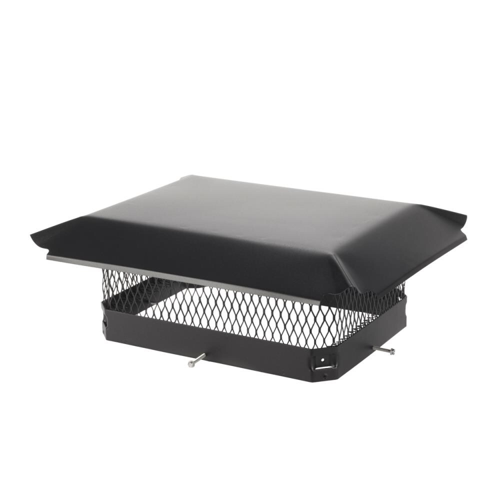 Shelter CBC1317 13-in W x 17-in L Black Galvanized Steel Rectangular Chimney Cap