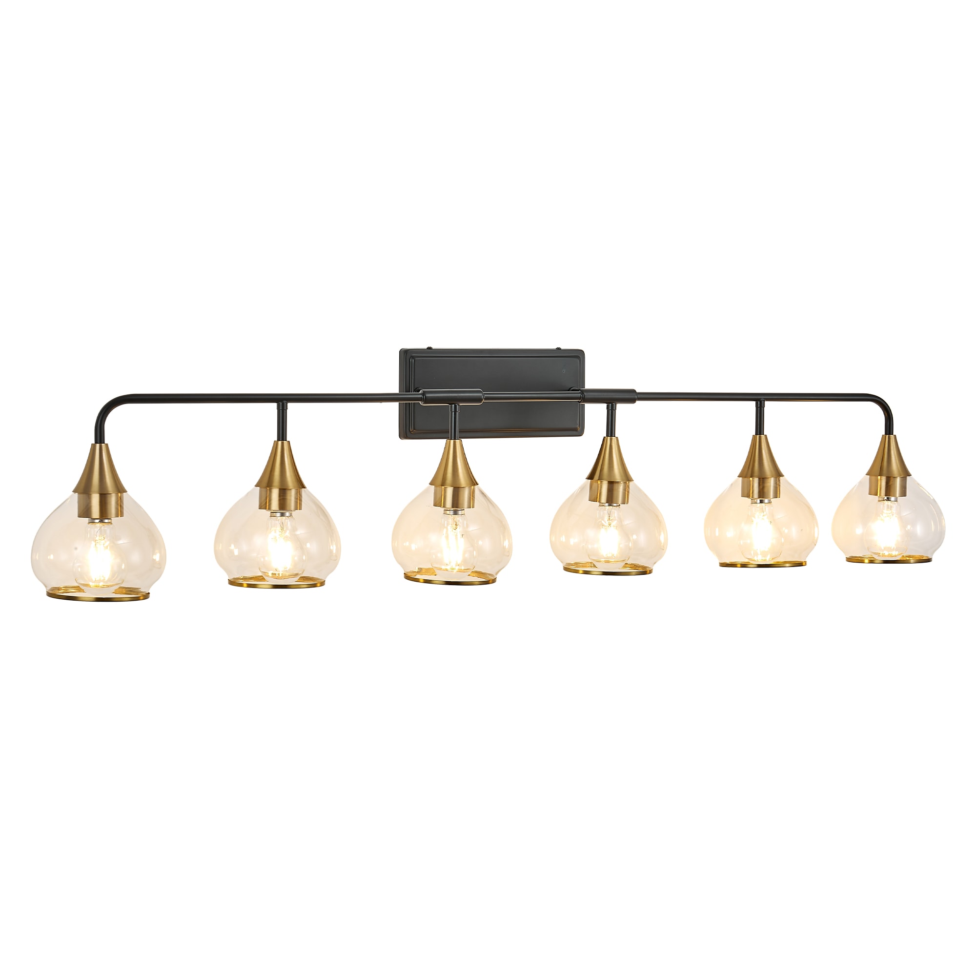 Ayelon 11.1-in 6 Light Gold Modern/contemporary Bathroom Vanity light