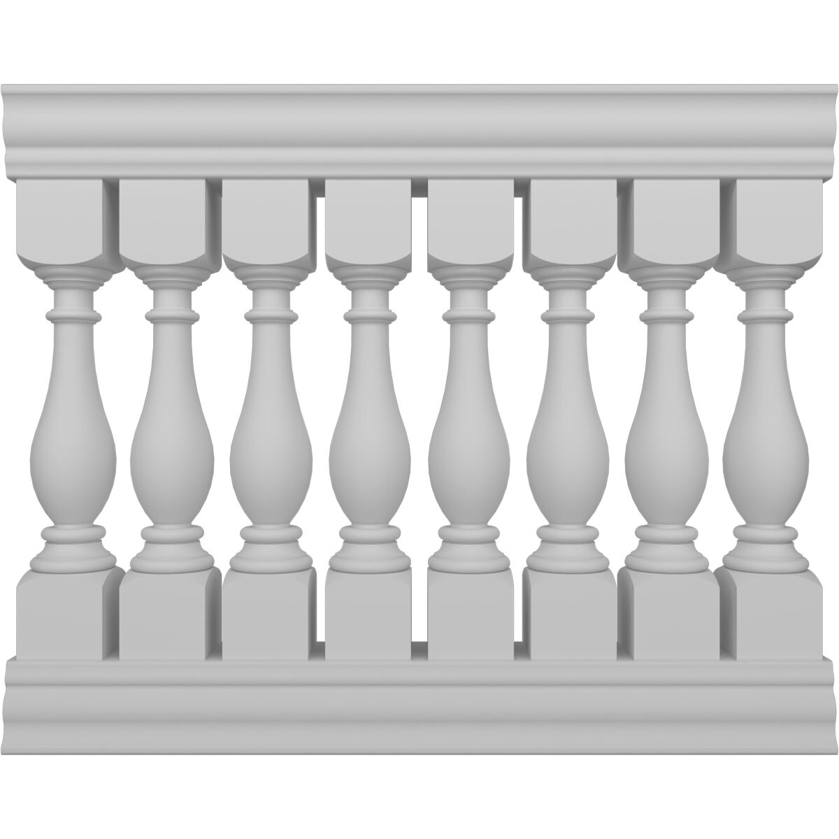 Ekena Millwork BALK42X048LGA FiberThane 4-Feet x 42-Inches Legacy Fiberglass Deck Rail Kit