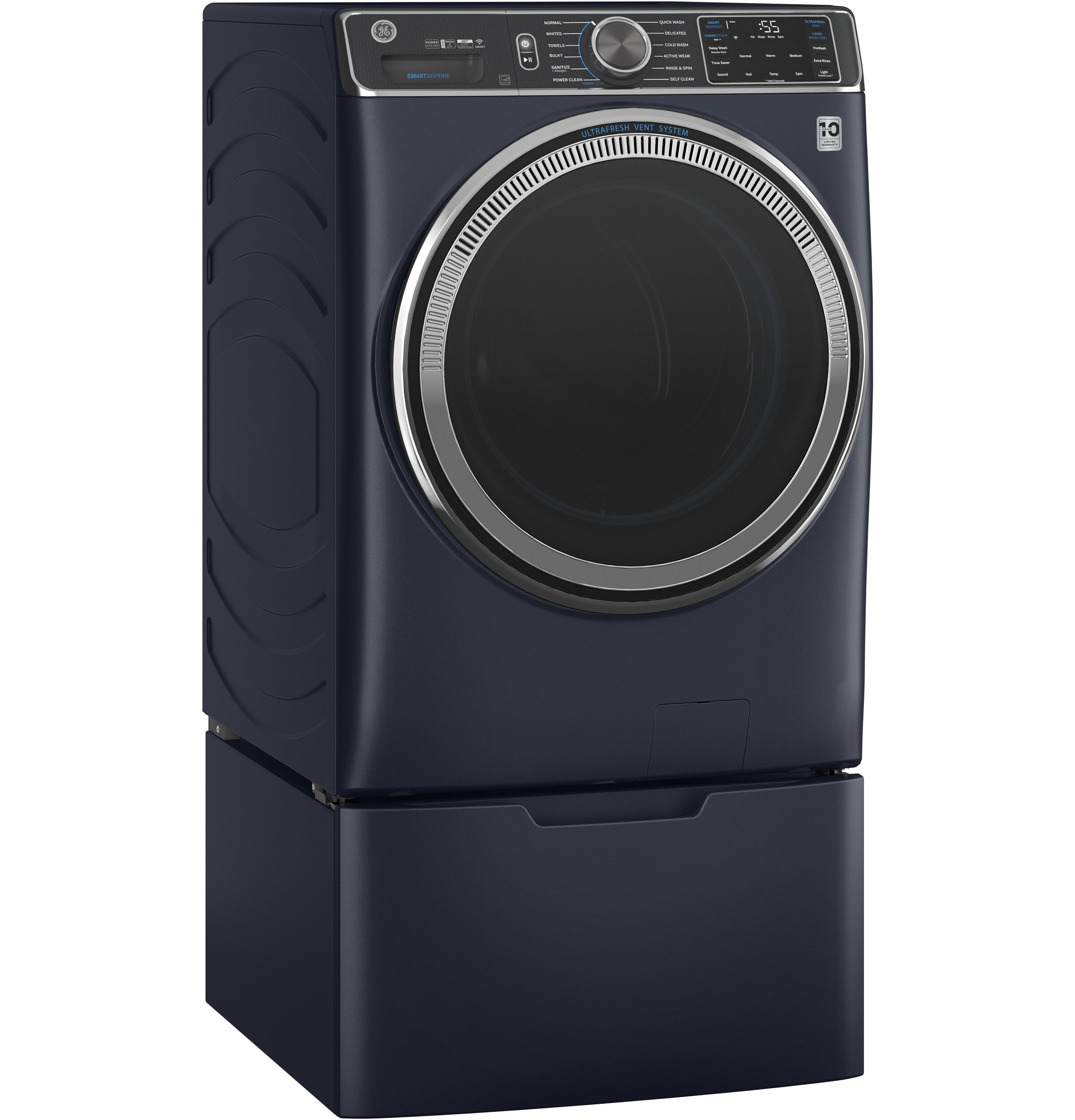 GE Universal Laundry Pedestal (Sapphire Blue) with Storage Drawer