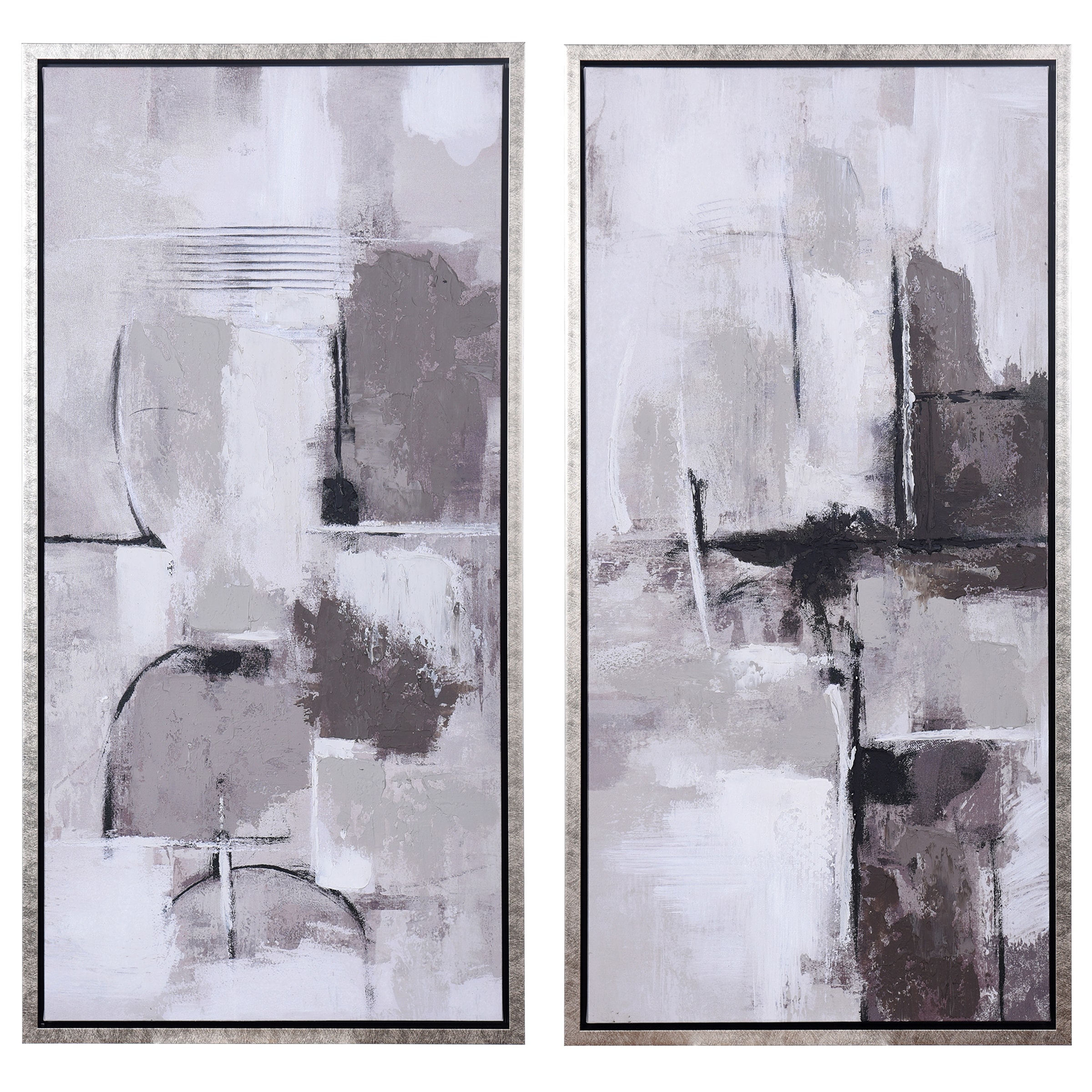 StyleCraft Home Collection WI323928DS Framed 40-in H x 20-in W Abstract Wood Print
