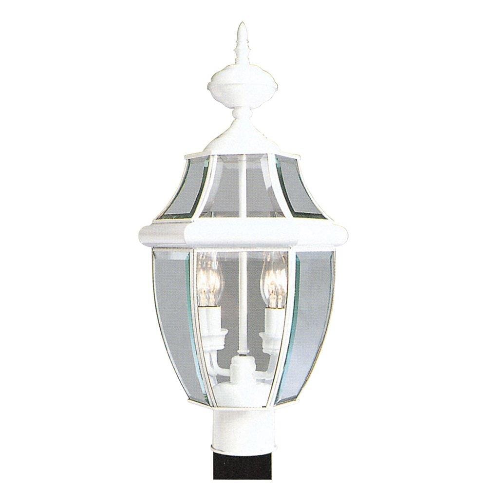 Livex Lighting 2254-03 Monterey 21.5-Inches White Traditional Outdoor Post light