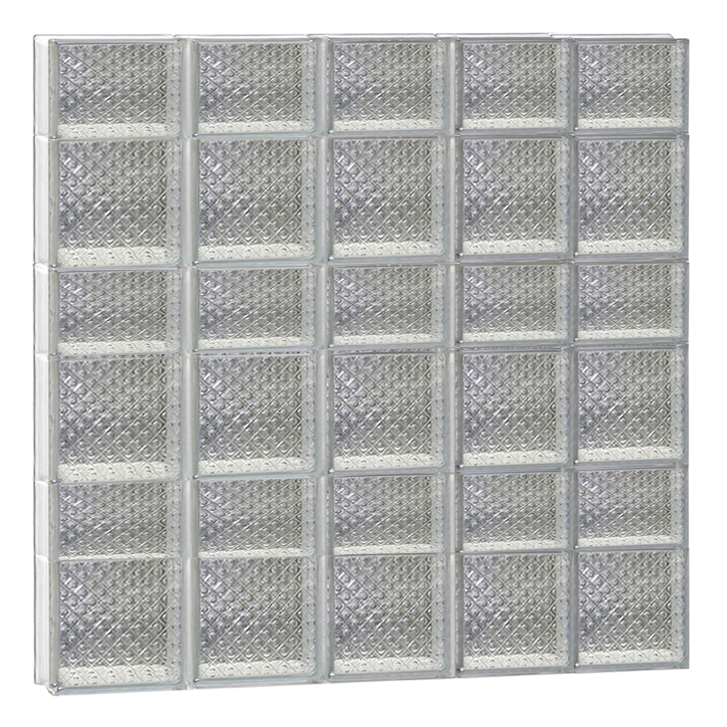 REDI2SET S4042DP Diamond Glass 38-3/4-in x 40-1/2-in Frameless Replacement Glass Block Window