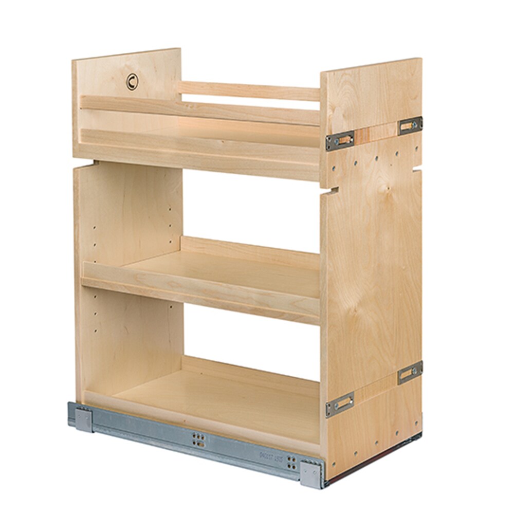 Century Components CC.SIGBO115PF Signature Base Cabinet Pull-Out 11.5-in W x 26.25-in H 3-Tier Pull Out Wood Soft Close Baskets & Organizers