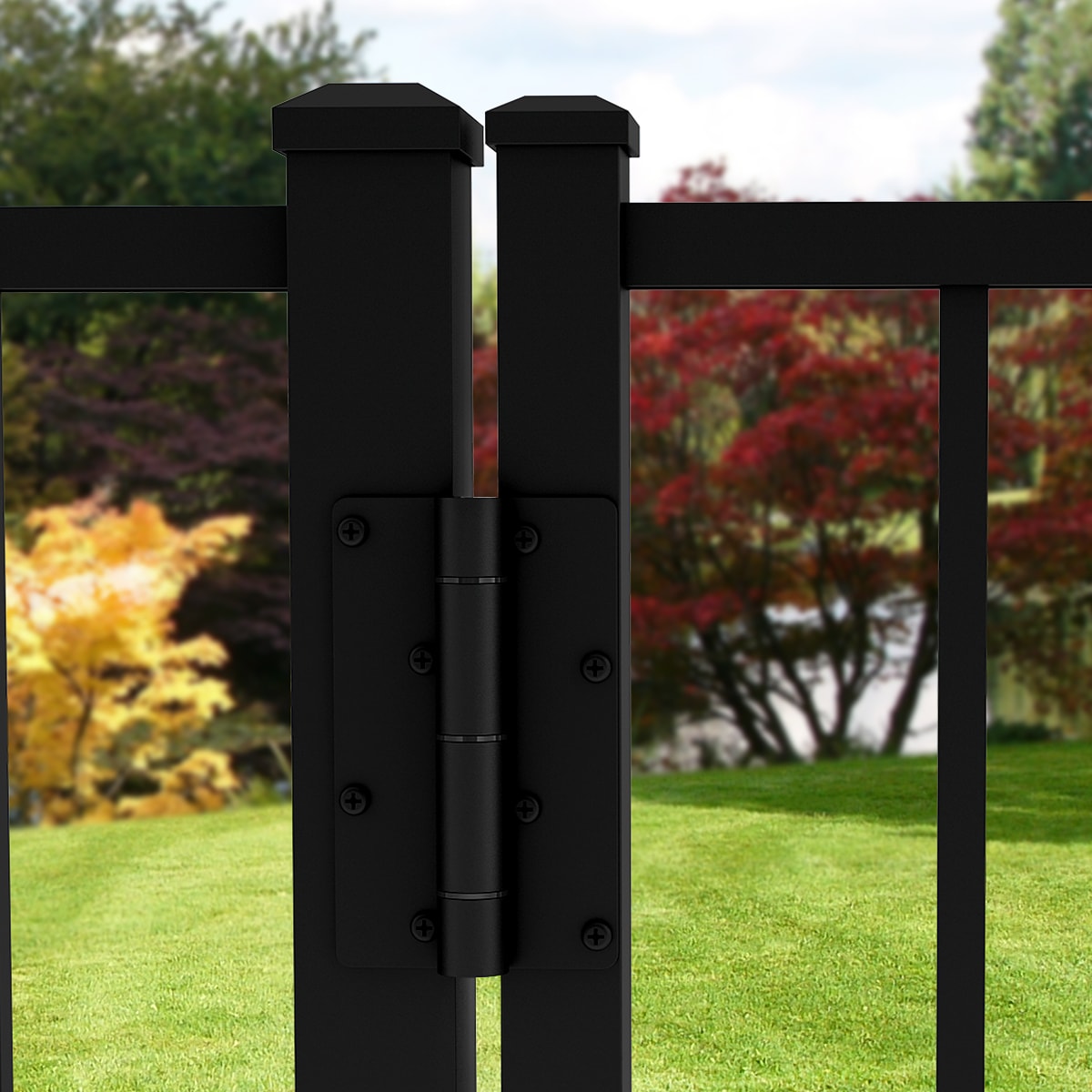 Ironcraft 5-3/4-in Black Gate Hinge in the Gate Hardware department at ...