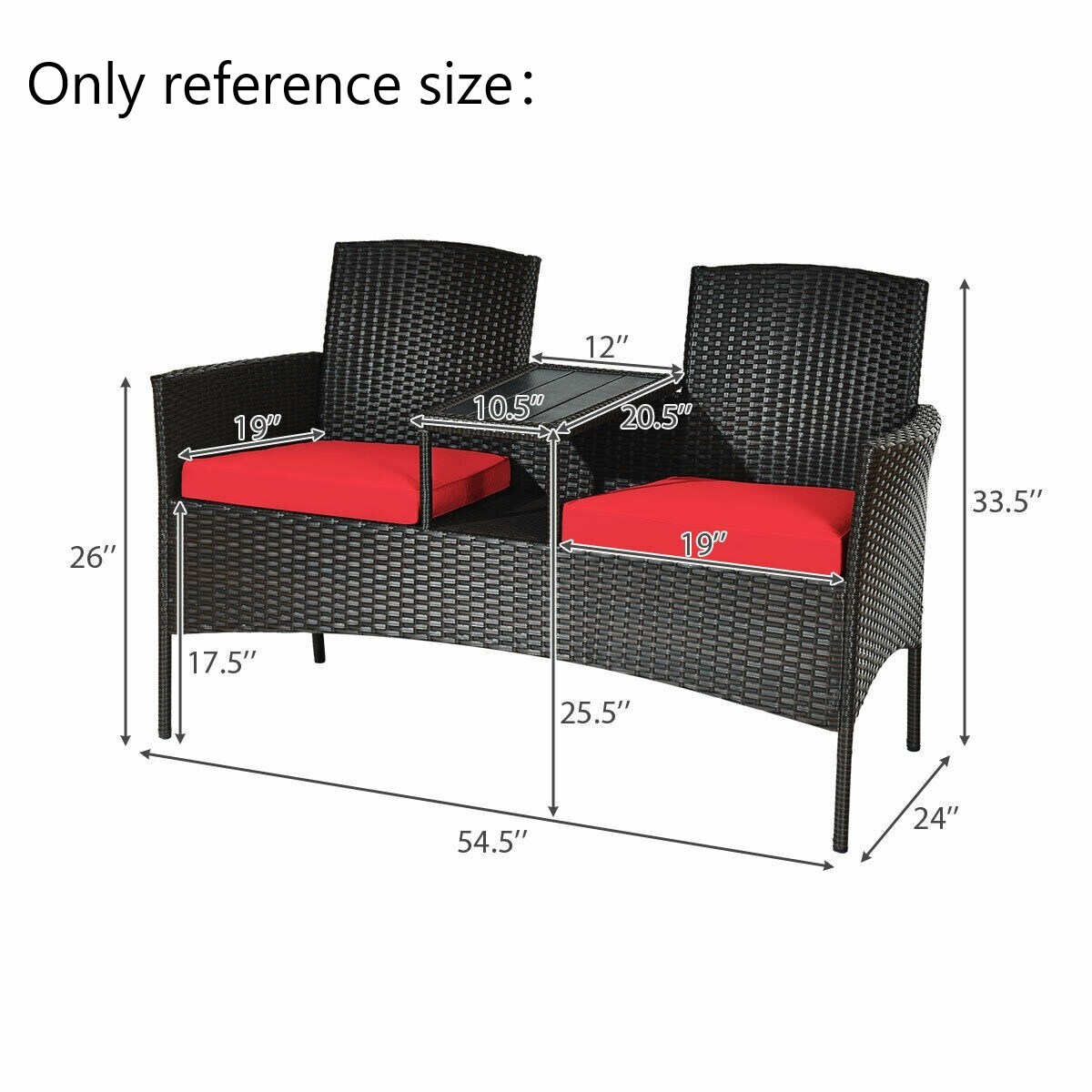 Clihome CWCH-HW63233TU Patio-Conversation-Sets - View #6