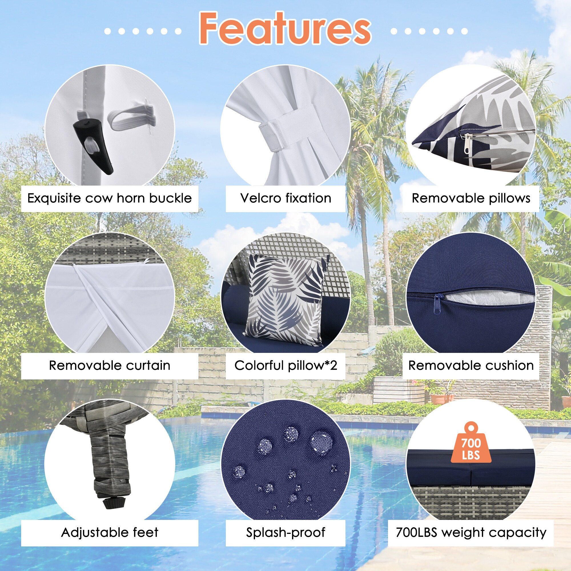 SINOFURN SYA38025BL Patio-Sofas-Daybeds - View #9