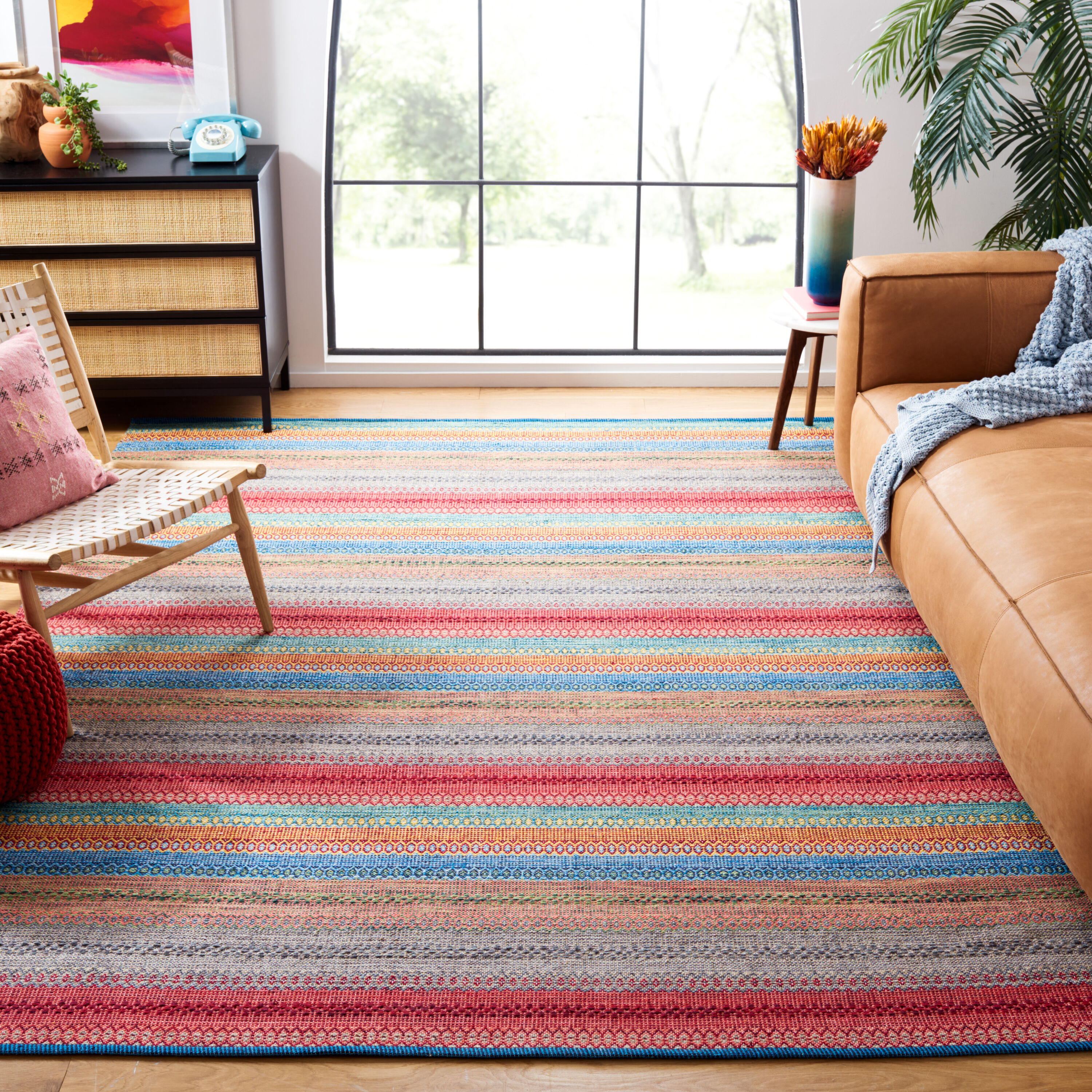  Montauk 851 Blue/Gray Bohemian 6ft x 9ft Medium Rectangle Rug