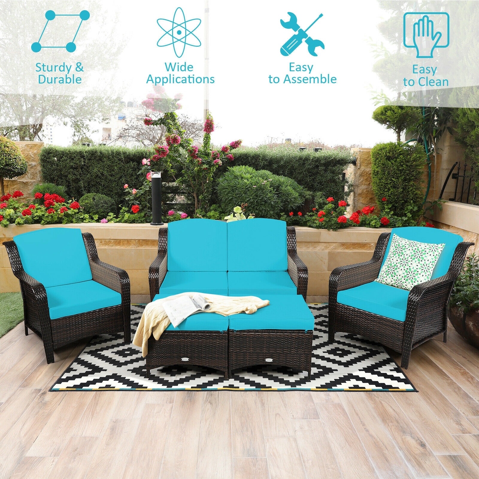 WELLFOR OUS67702TU+ Patio-Conversation-Sets - View #3