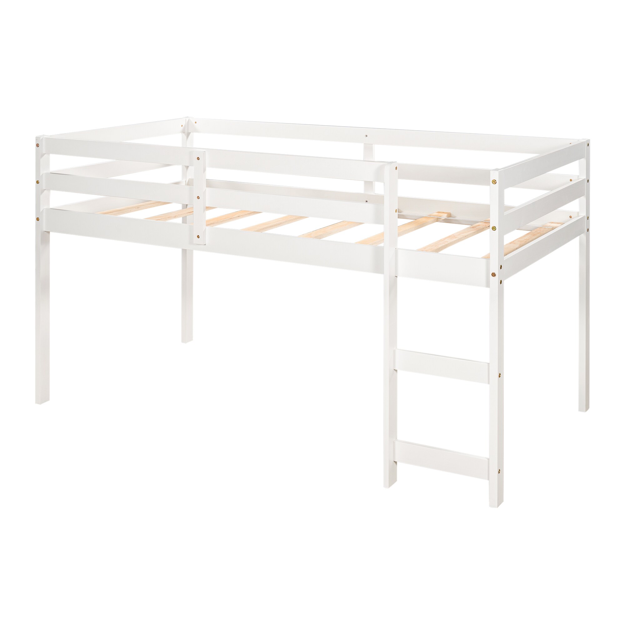 CASAINC House bed White Twin Loft Bunk Bed at Lowes.com