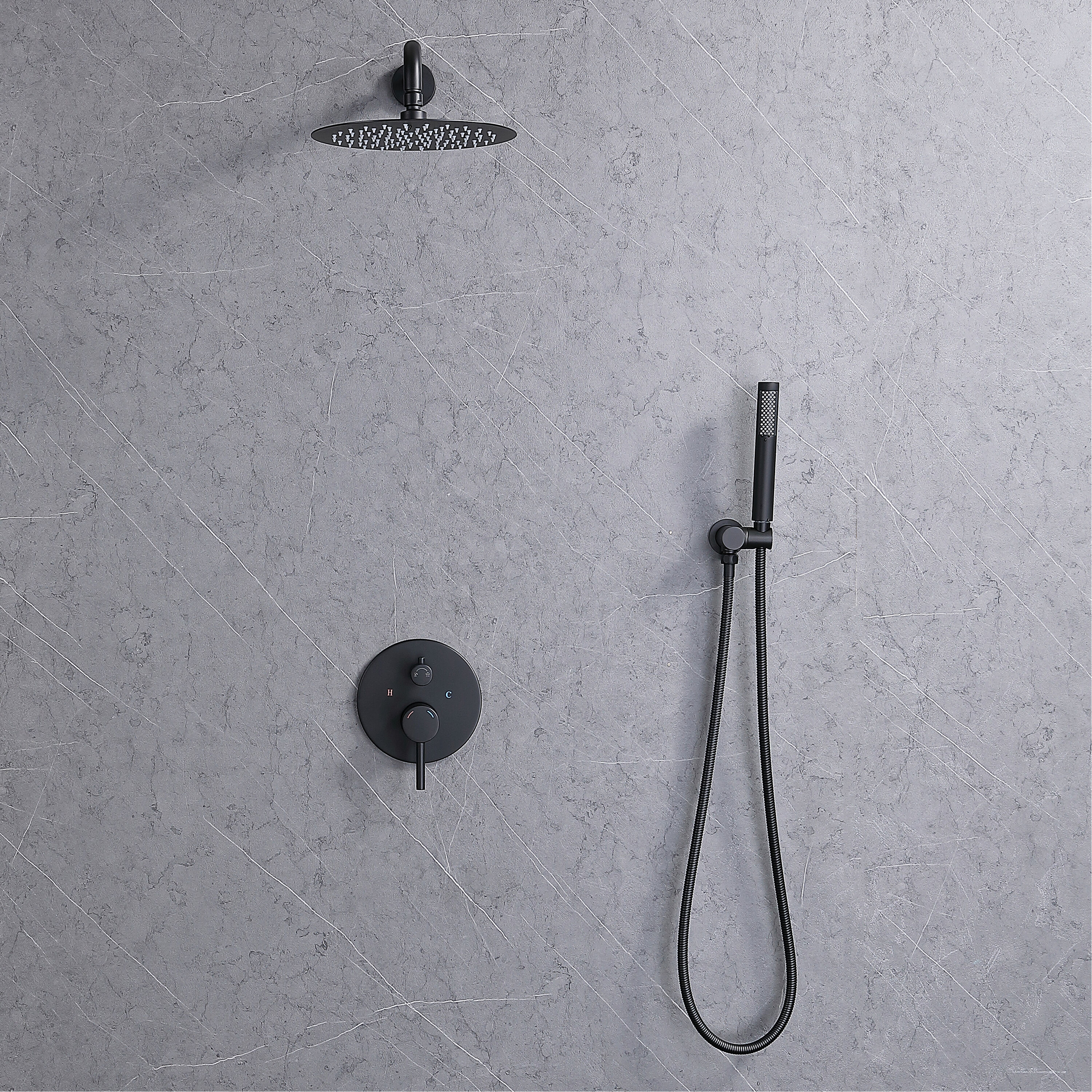 WELLFOR WB-SH003MB Showerhead-Bar-Panels - View #3