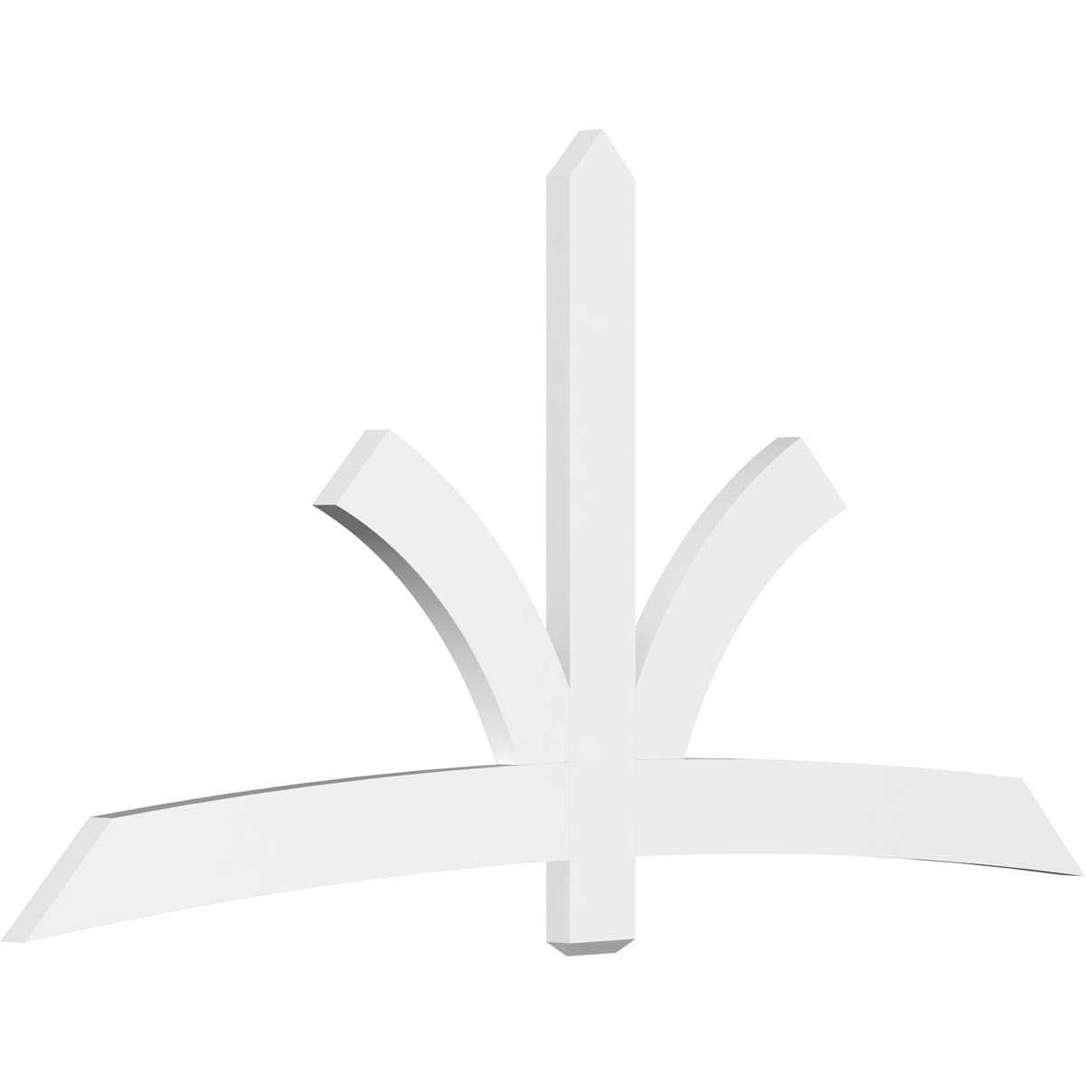 Ekena Millwork GBP096X48X0206DAV00 Davenport White PVC Gable bracket