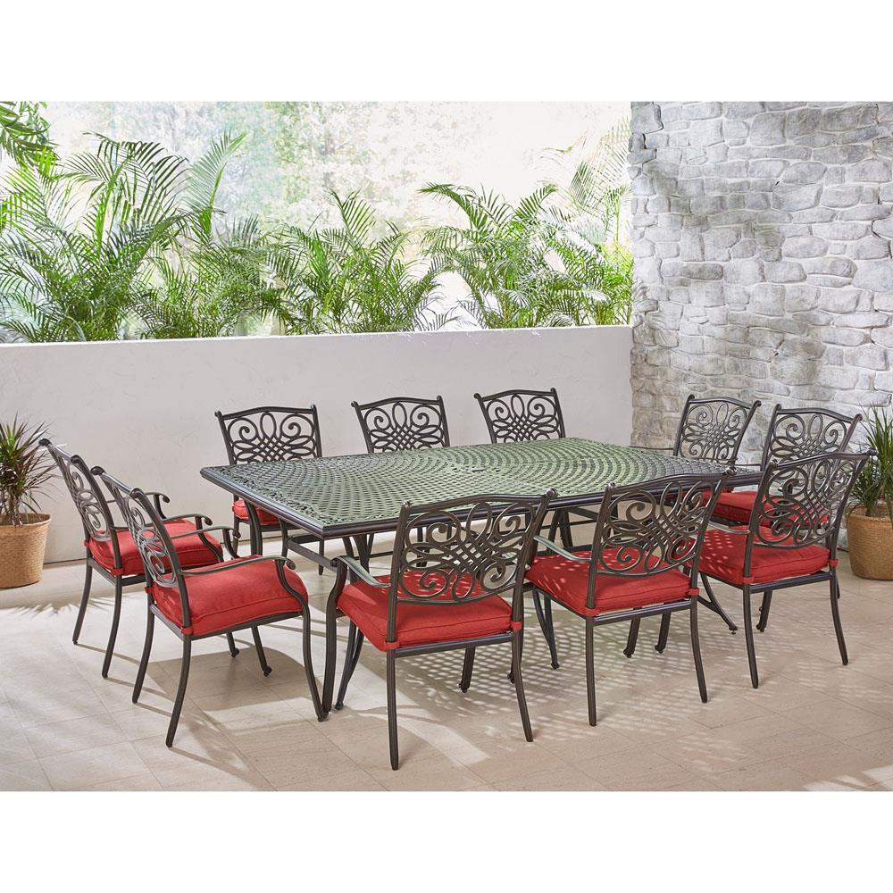 Hanover TRADDN11PC-RED Patio-Dining-Sets - View #15