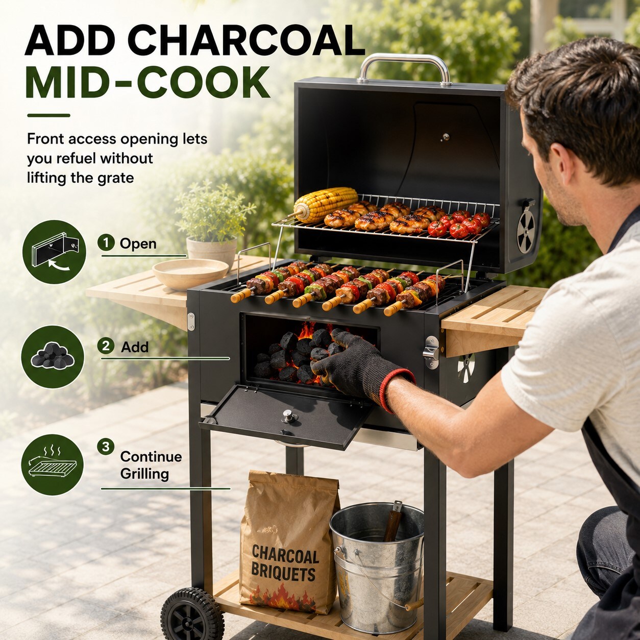 Anysun AS-PEG1M01123-K0 Charcoal-Grills - View #7