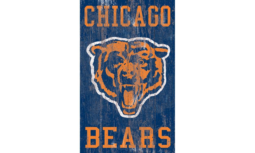 Authentic Street Signs Chicago Bears Metal 12-in H x 12-in W Sports Metal  Sign at