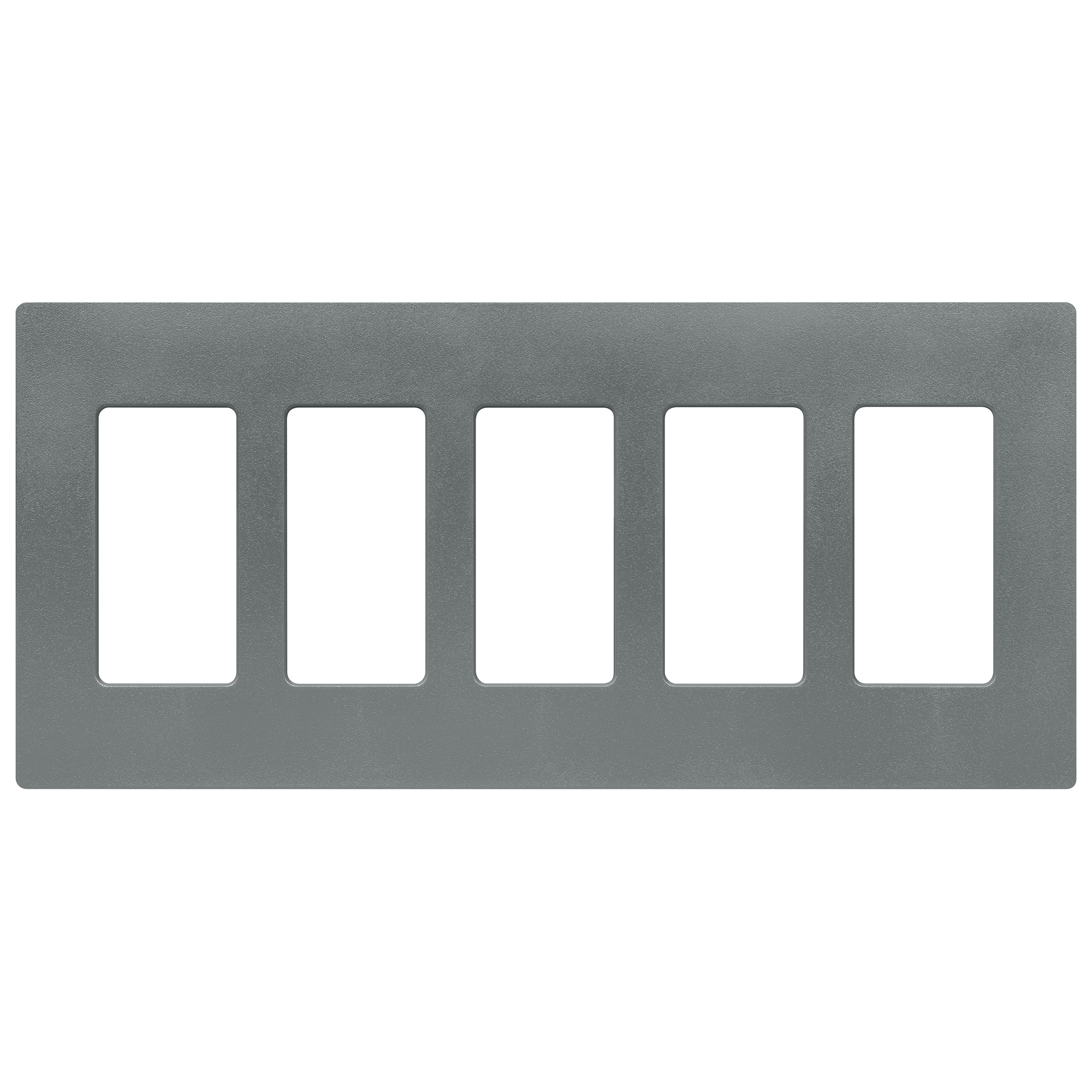 Lutron SC-5-SL Claro 5 -Gang Specialty Size Slate Plastic Indoor Screwless Decorator Wall Plate