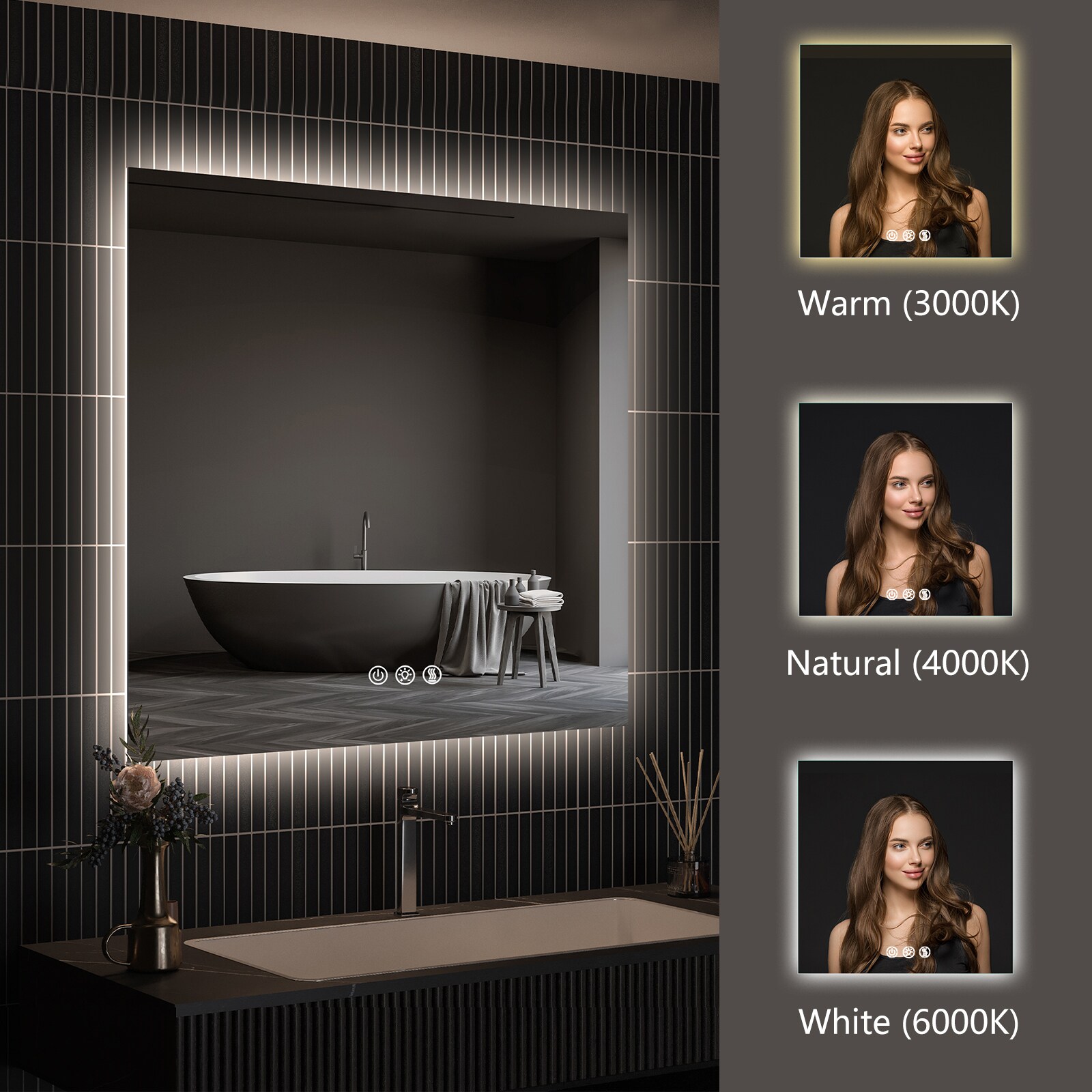 FurniFusion MA043030TD-OL Framed-Bath-Mirrors - View #5
