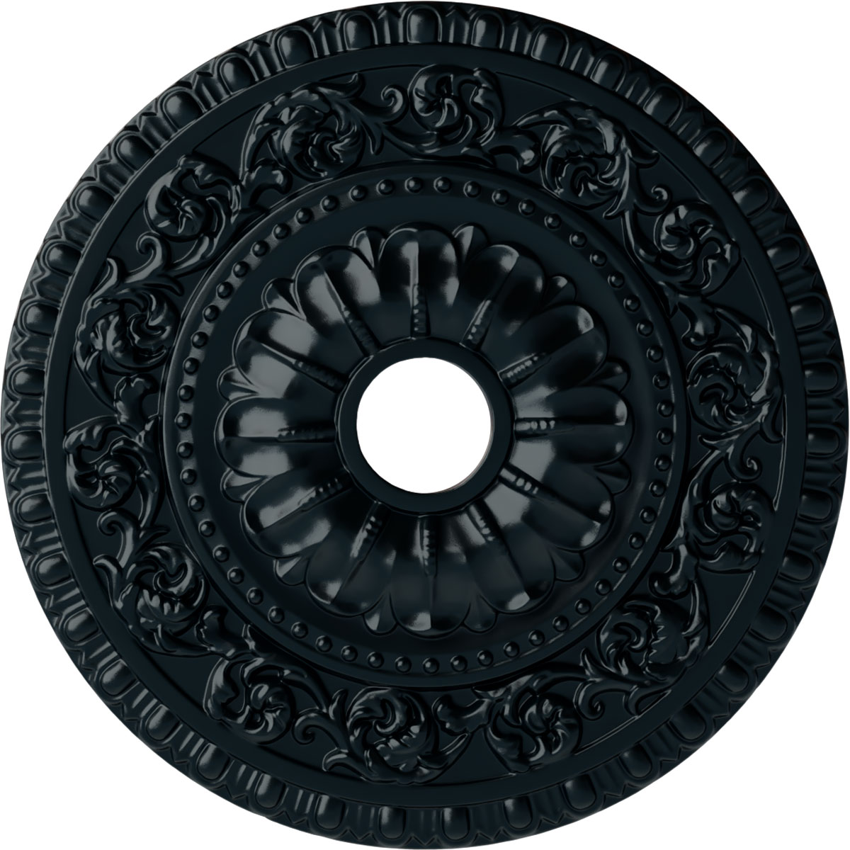 Ekena Millwork CM23VANSF Vaduz 23.5-in W x 23.5-in L Painted Night Shade Polyurethane Whole Ceiling Medallion