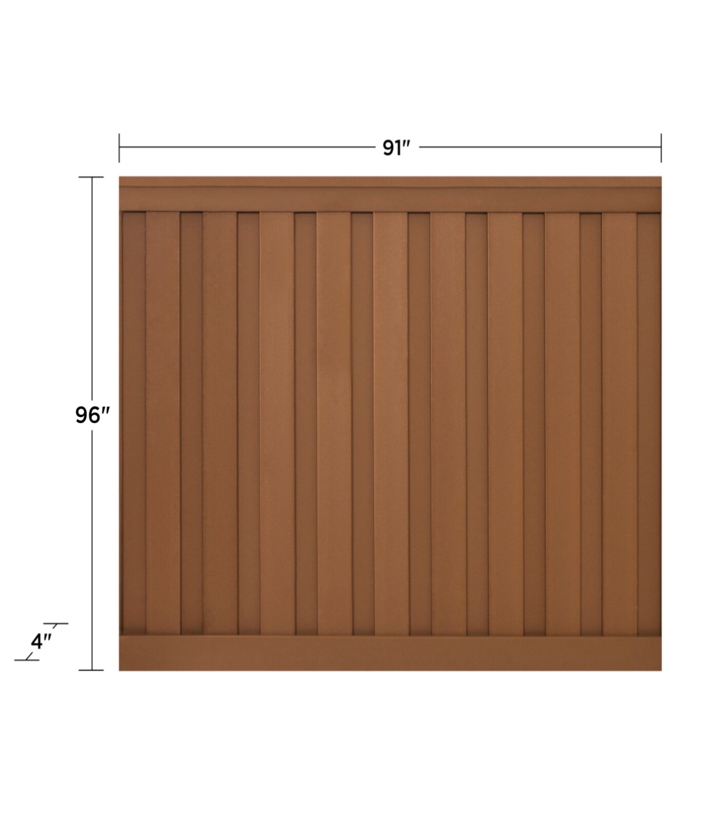 Trex Fencing 8-ft H x 8-ft W Saddle Board-on-board Privacy Composite ...