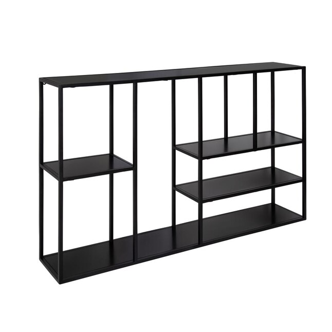 Metal Tiered Shelf, Stairway Black Wall Mounted Bookcase 72 5 Height